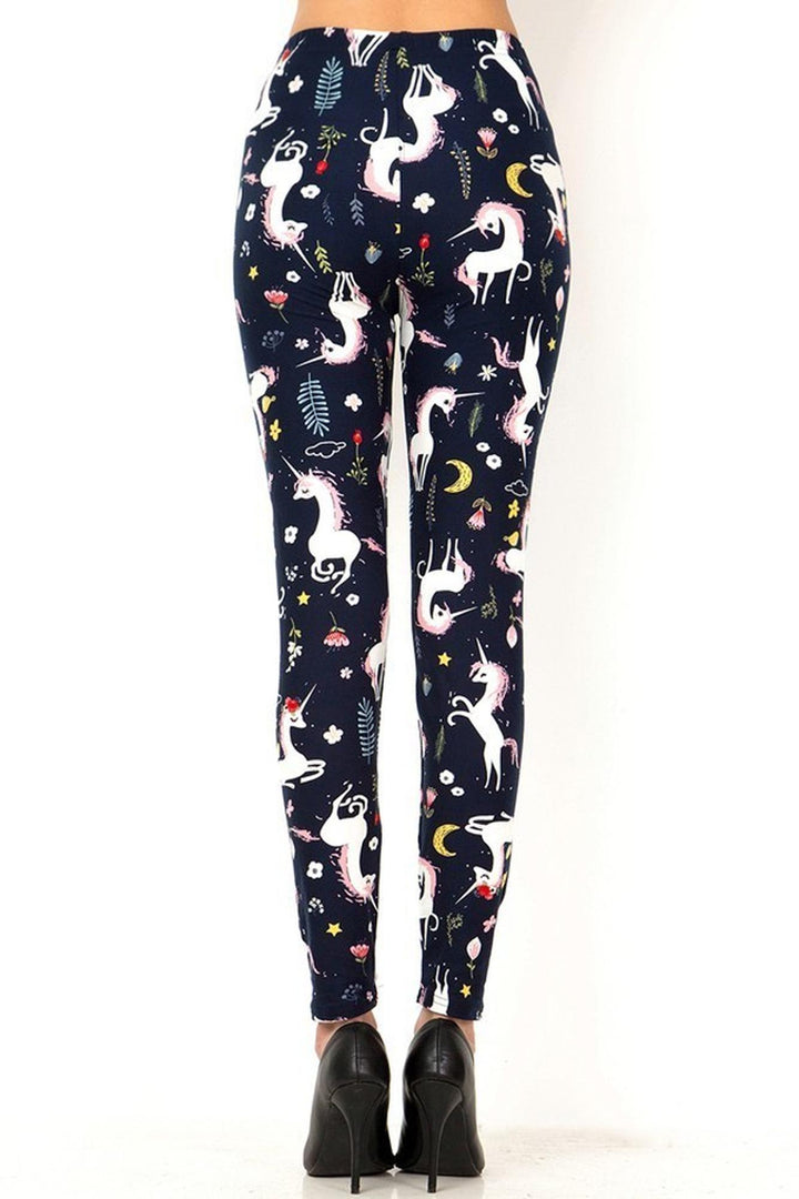 Wholesale Buttery Smooth Moonlight Unicorn Plus Size Leggings