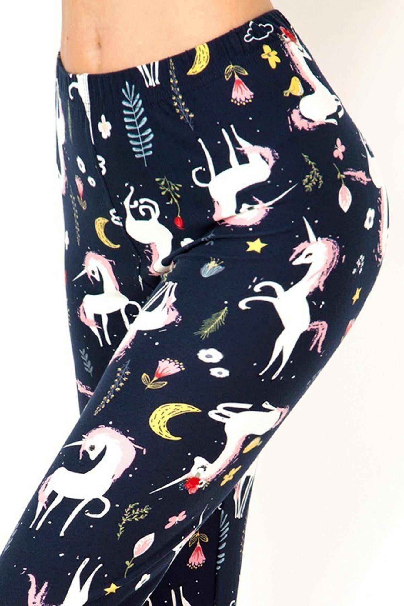 Wholesale Buttery Smooth Moonlight Unicorn Plus Size Leggings
