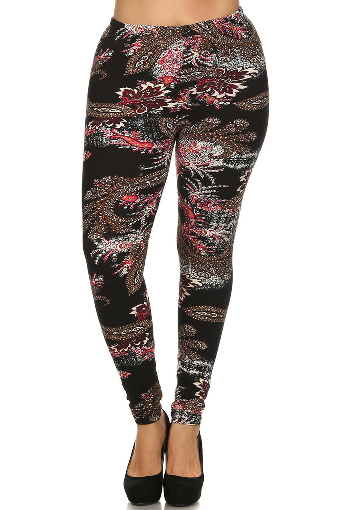 Wholesale Buttery Smooth Berry Plume Plus Size Leggings