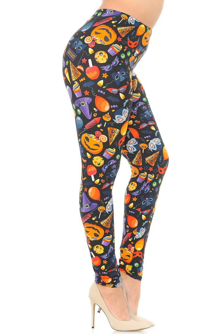 Wholesale Buttery Smooth Halloween Medley Plus Size Leggings