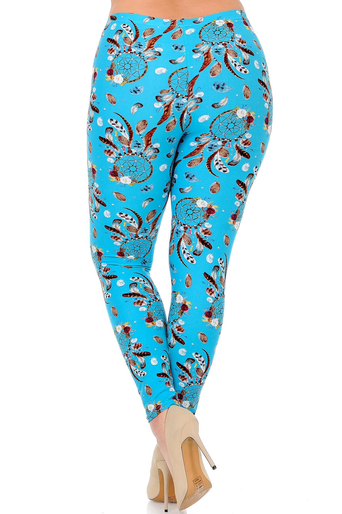 Wholesale Buttery Smooth Blue Sky Dreamcatcher Plus Size Leggings