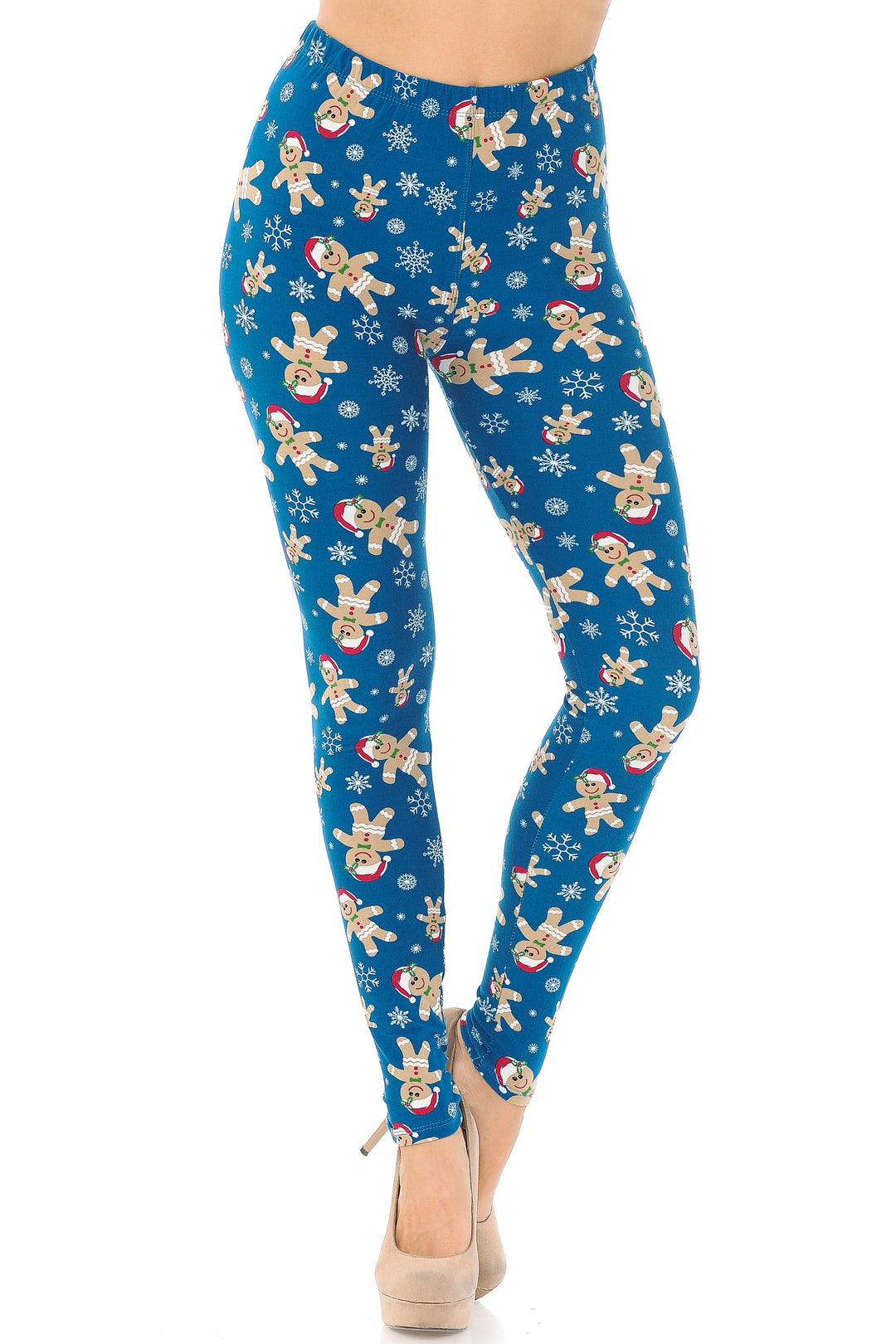 Wholesale Buttery Smooth Christmas Cookies and Snowflakes Plus Size Leggings