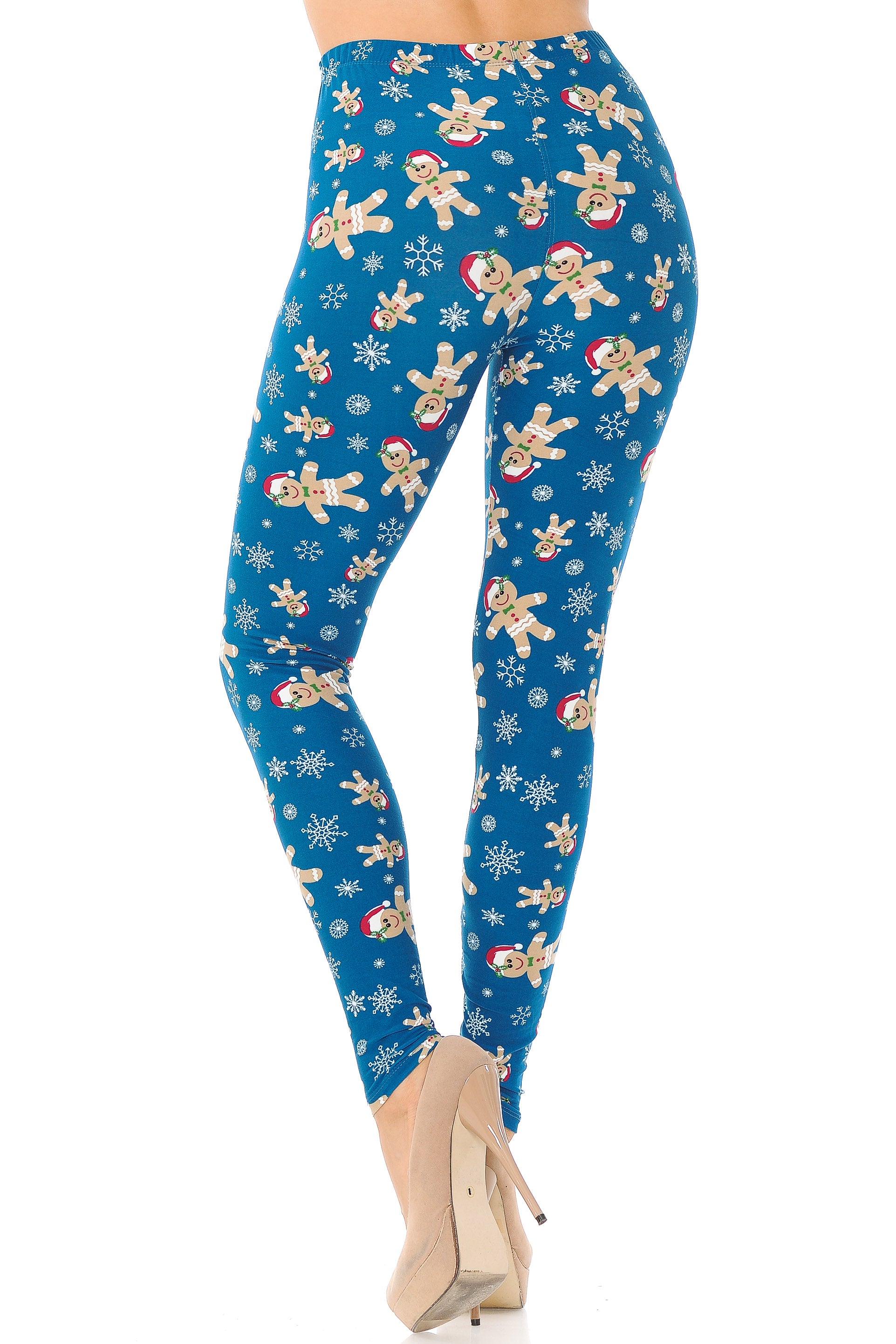 Wholesale Buttery Smooth Christmas Cookies and Snowflakes Plus Size Leggings