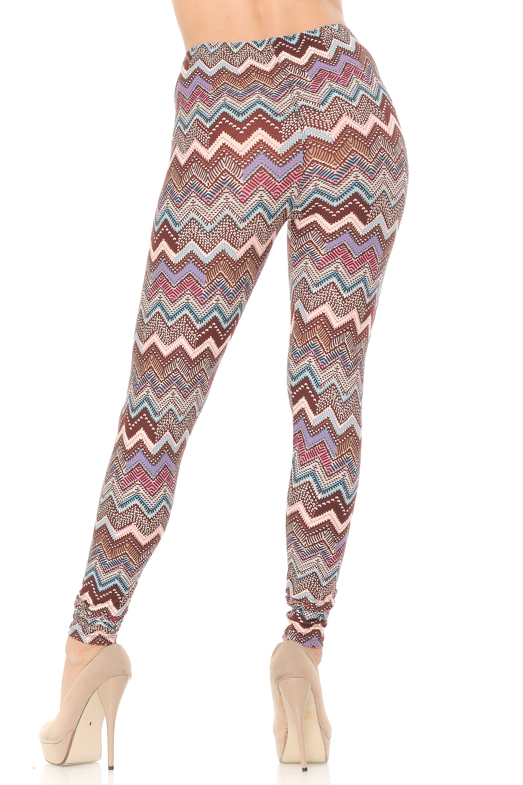 Wholesale Buttery Smooth Earthen Chevron Plus Size Leggings