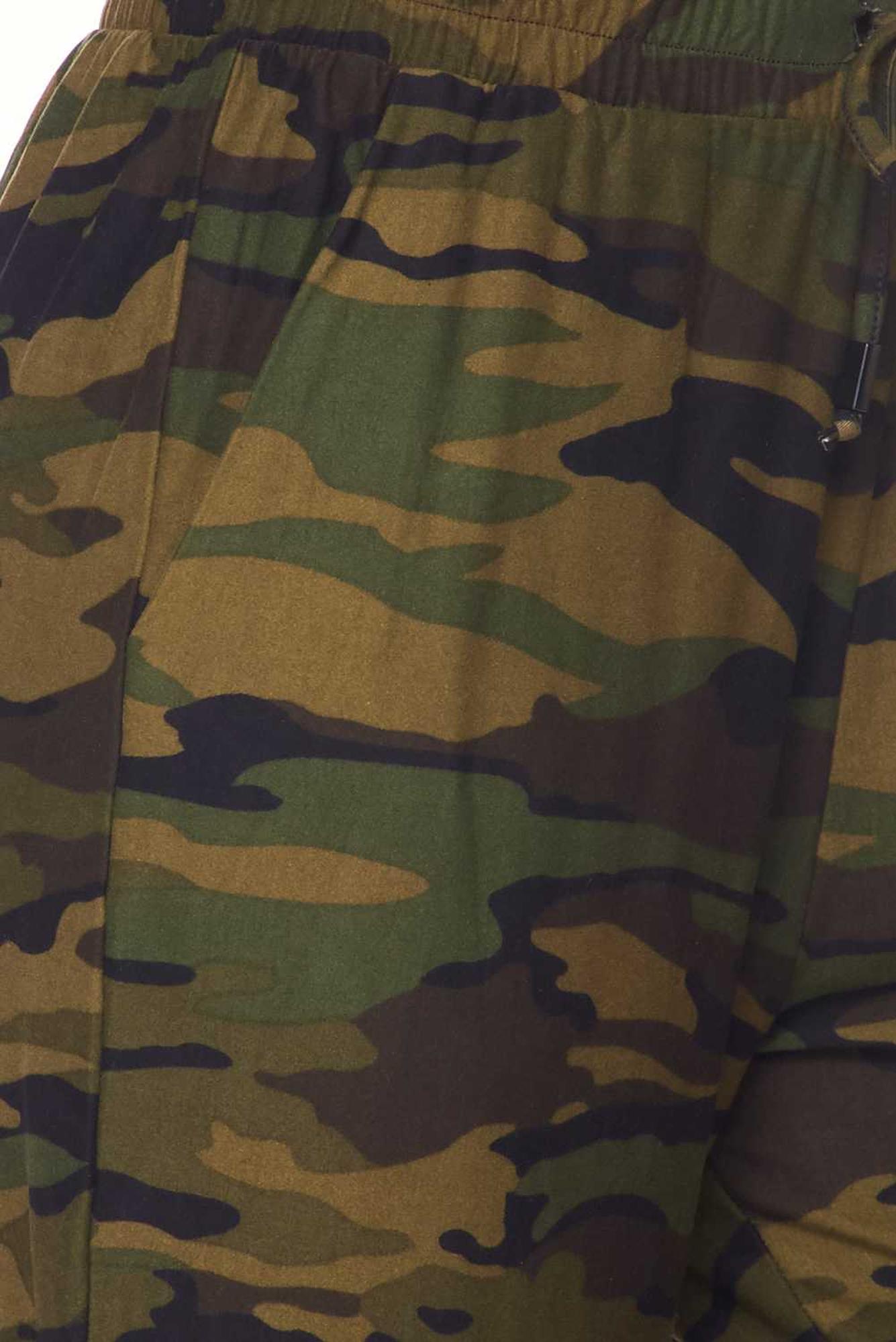 Wholesale Buttery Smooth Green Camouflage Cargo Plus Size Joggers - New Mix