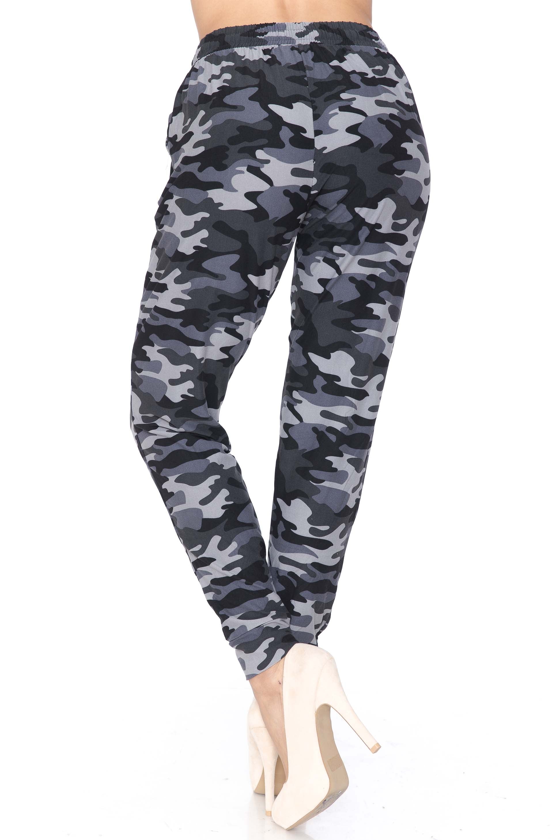Wholesale Buttery Smooth Charcoal Camouflage Plus Size Joggers - New Mix