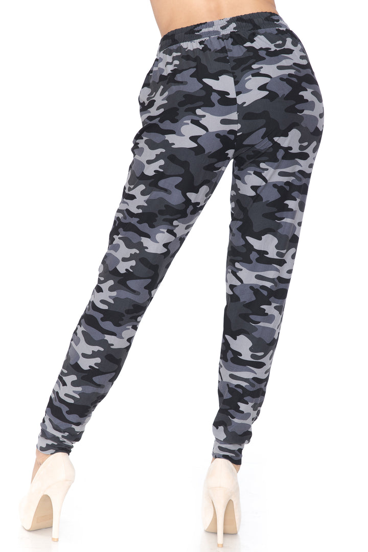 Wholesale Buttery Smooth Charcoal Camouflage Plus Size Joggers - New Mix