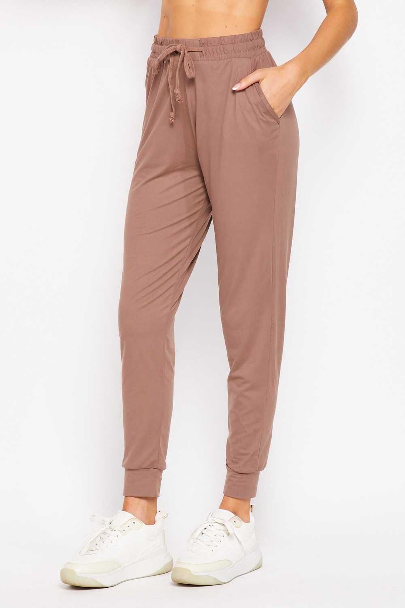 Wholesale Buttery Smooth Basic Solid Plus Size Joggers - New Mix