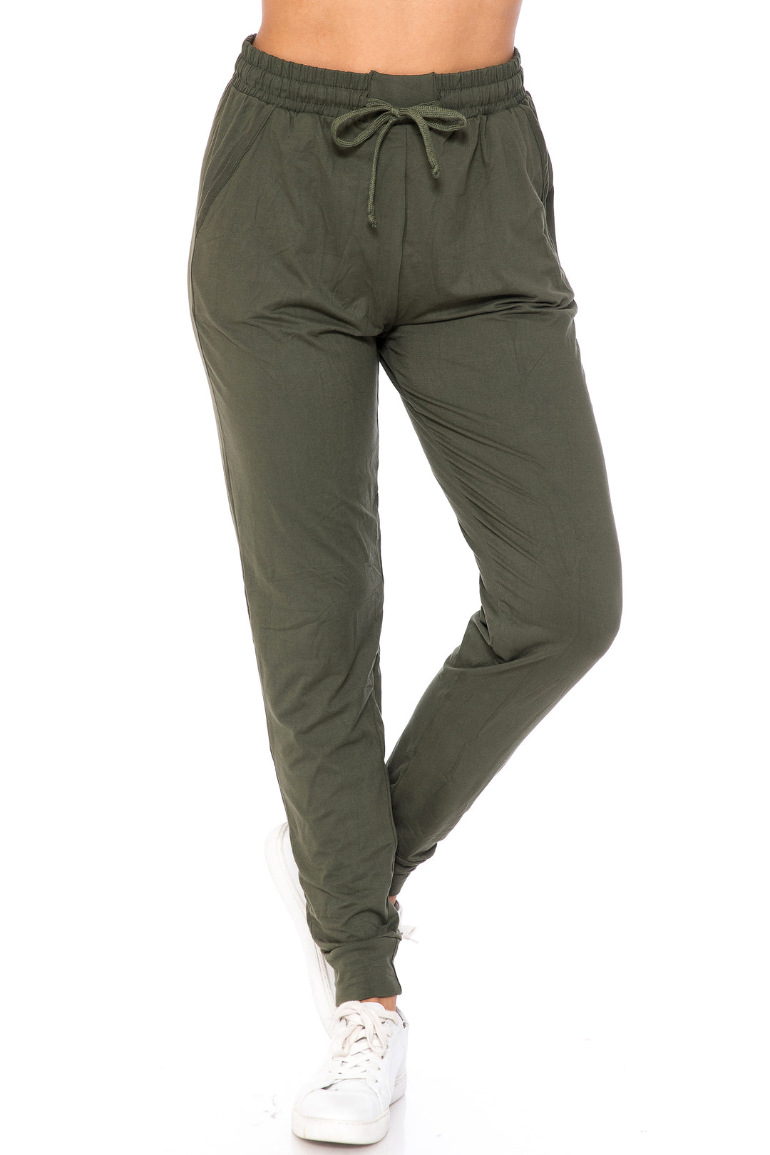 Wholesale Buttery Smooth Basic Solid Plus Size Joggers - New Mix