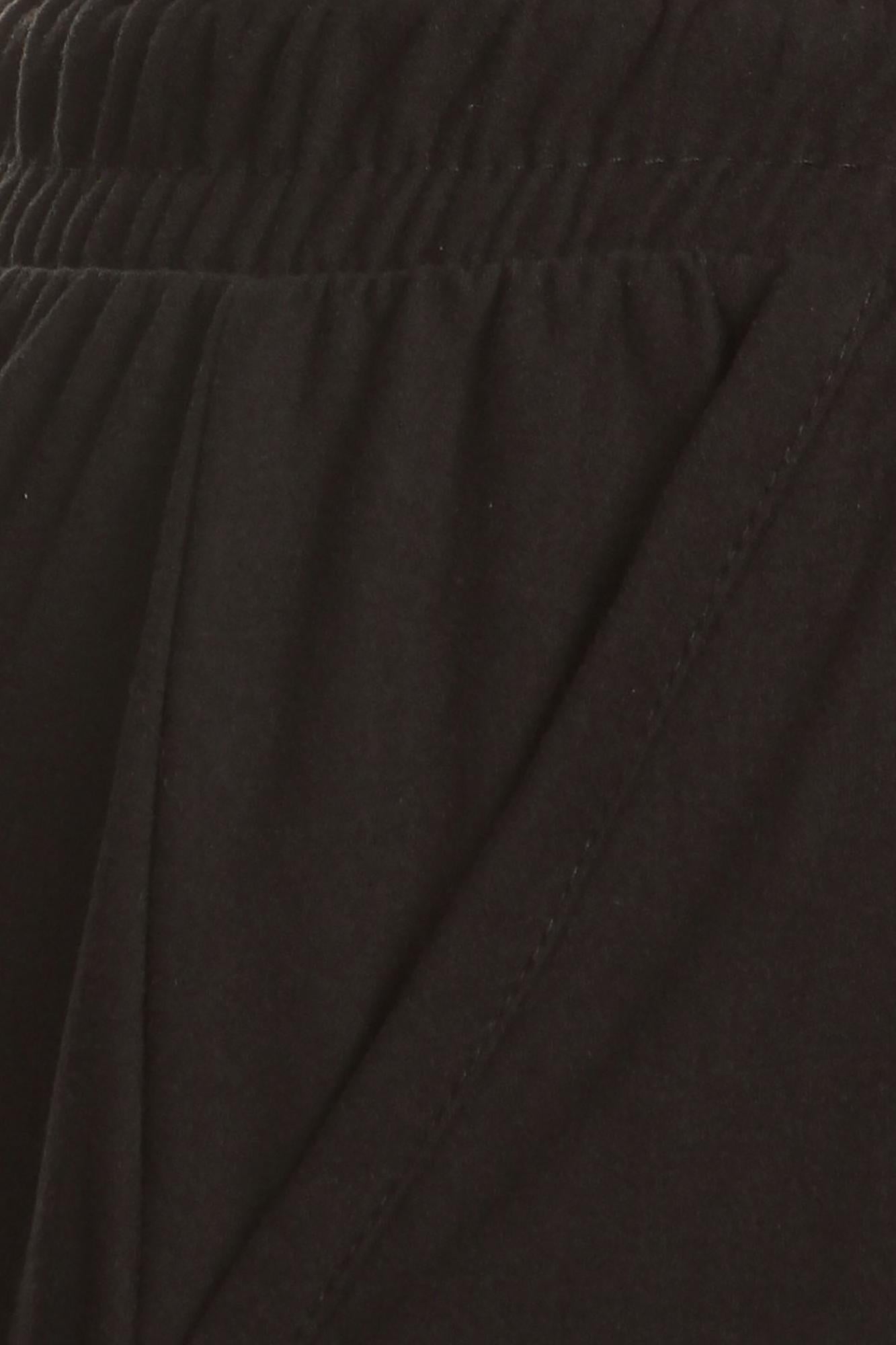 Wholesale Buttery Smooth Basic Black Solid Plus Size Joggers - EEVEE
