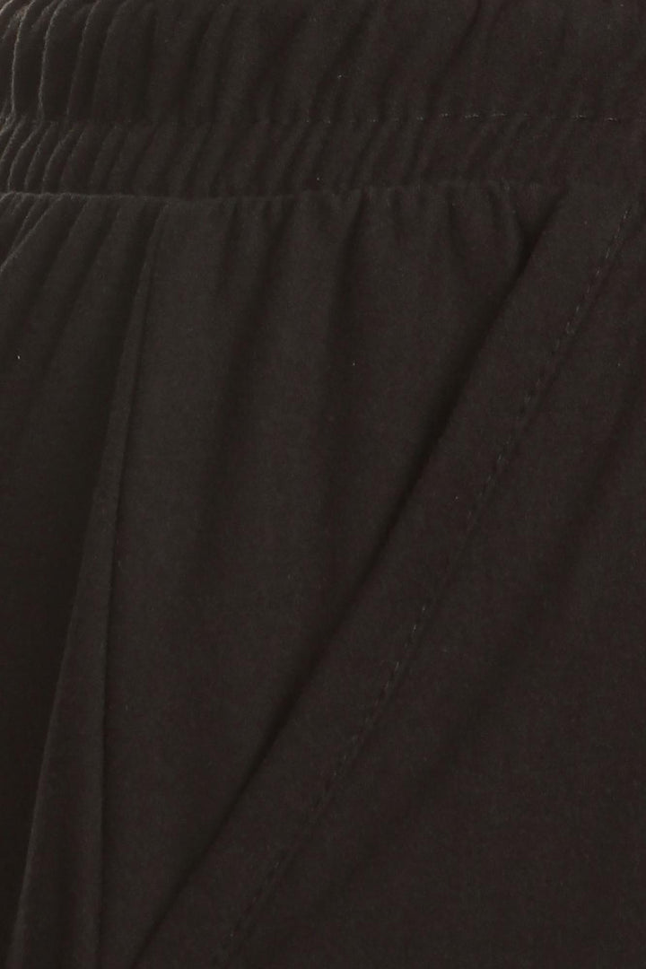 Wholesale Buttery Smooth Basic Black Solid Plus Size Joggers - EEVEE
