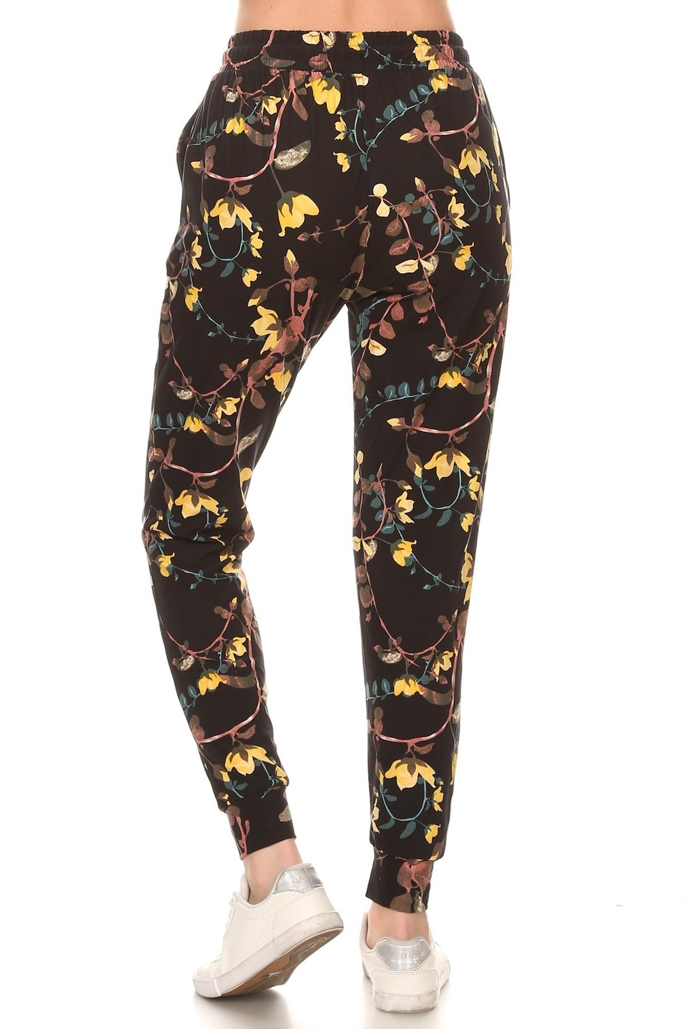 Wholesale Buttery Smooth Sunrise Floral Plus Size Joggers