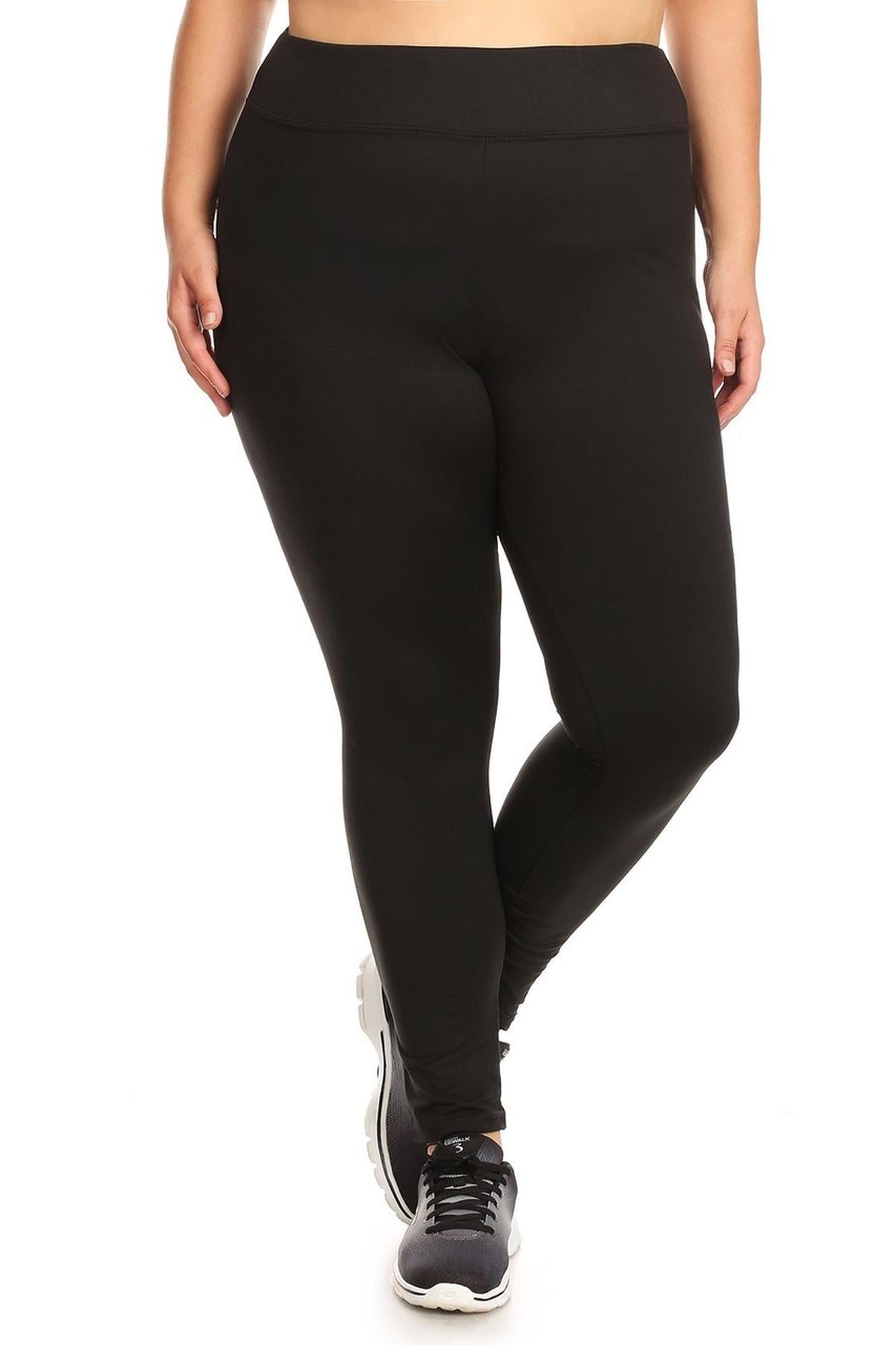 Wholesale High Waisted Fleece Lined Sport Plus Size Leggings