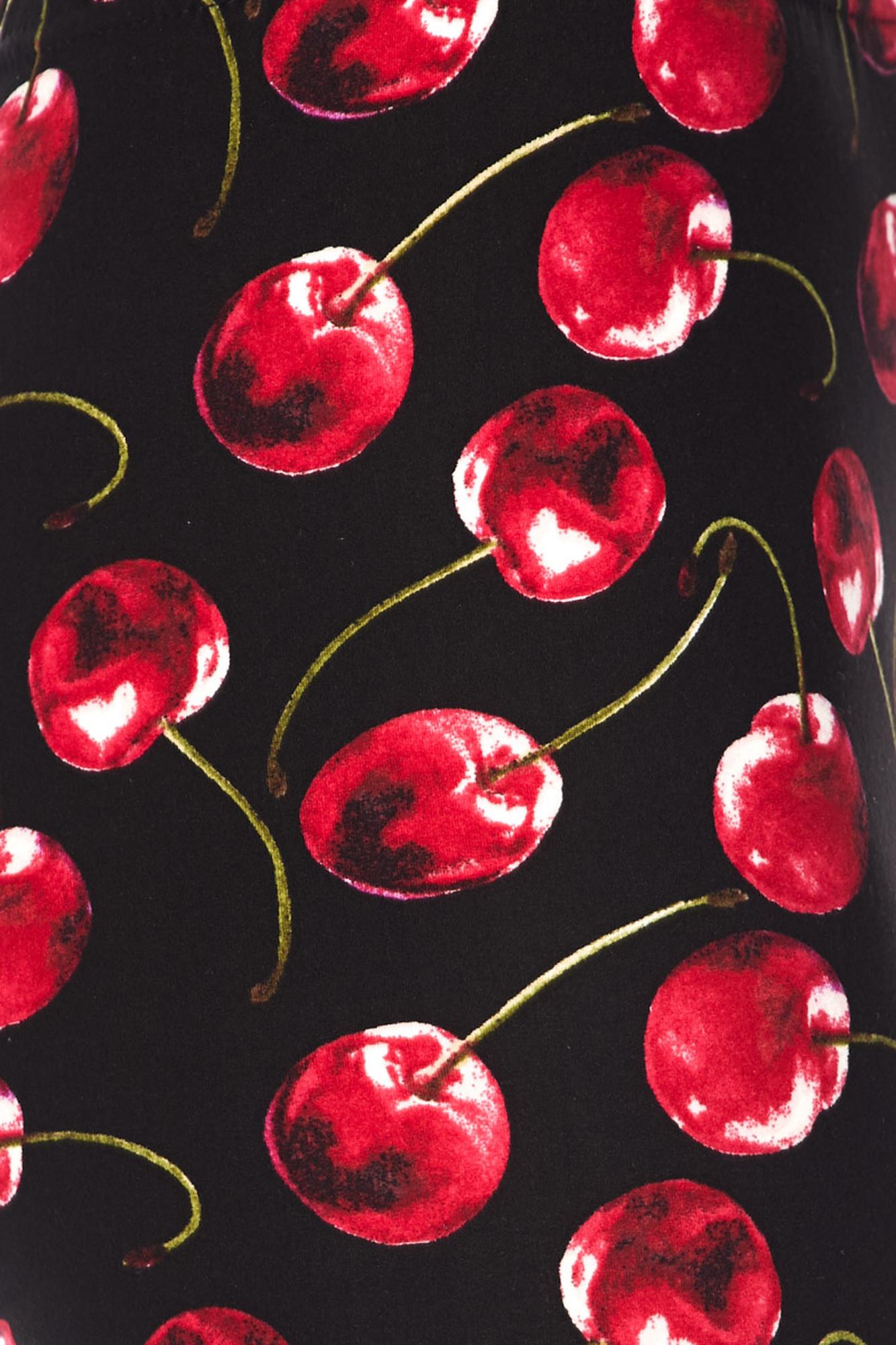 Wholesale Buttery Smooth Summer Wild Cherry Plus Size Leggings