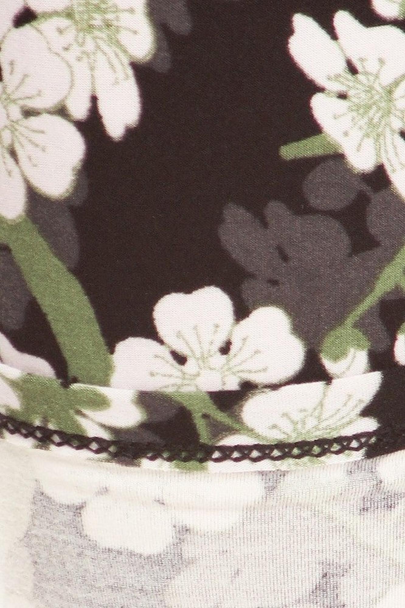 Wholesale Buttery Smooth White Floral Bunch Plus Size Leggings