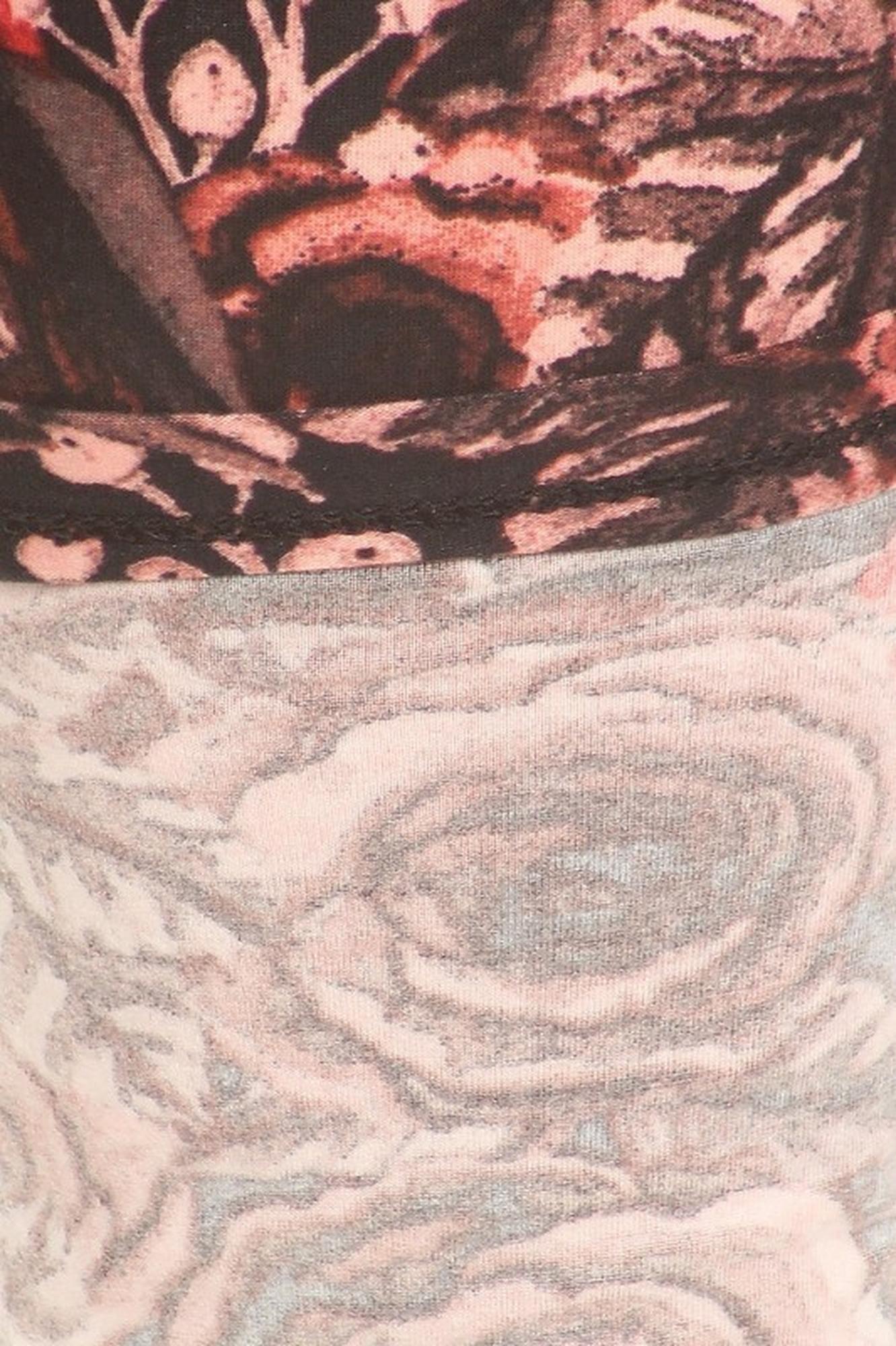 Wholesale Buttery Smooth Red Rose Floral Plus Size Leggings