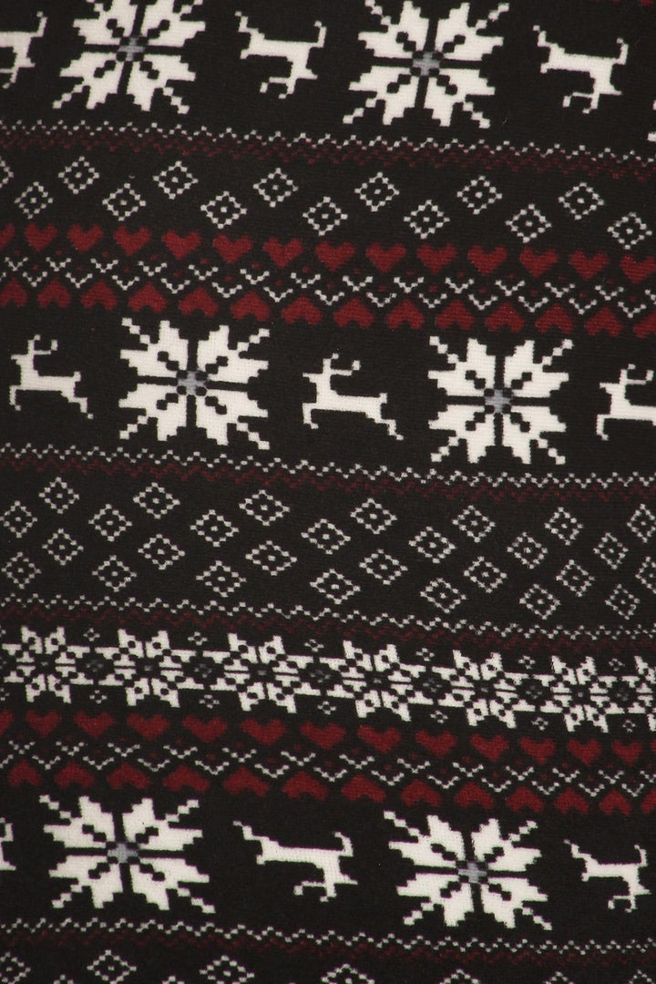 Wholesale Cozy Warm Snowflakes and Reindeer Plus Size Lined Leggings