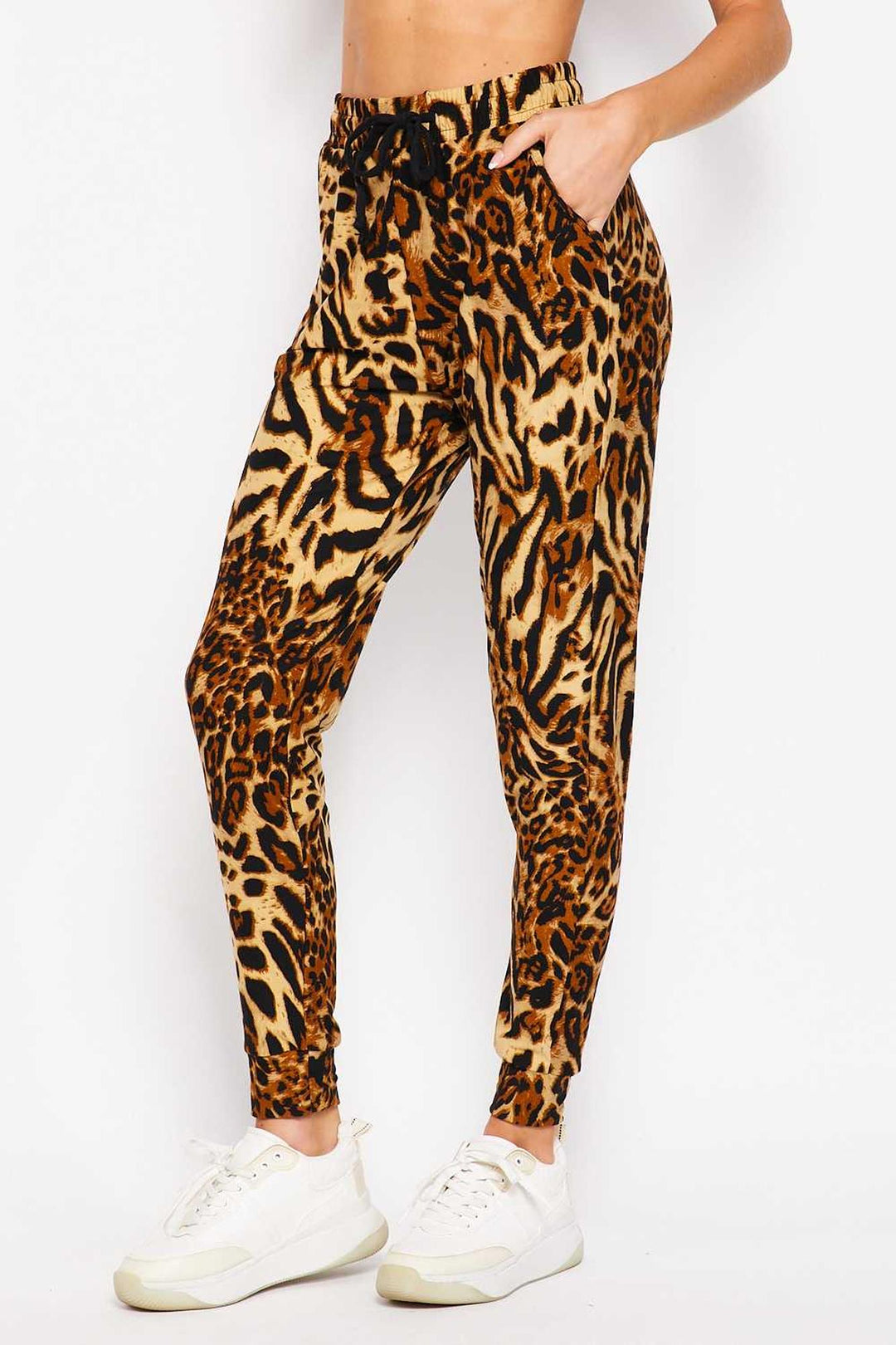 Wholesale Buttery Smooth Predator Leopard Plus Size Joggers