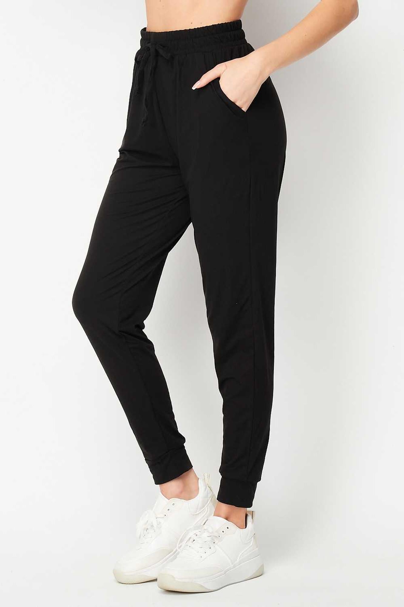 Wholesale Buttery Smooth Basic Solid Plus Size Joggers - New Mix