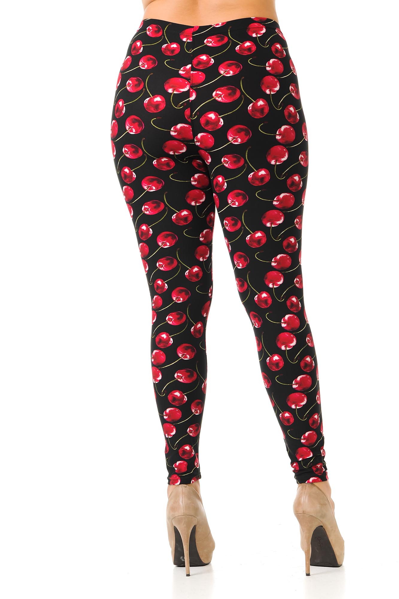 Wholesale Buttery Smooth Summer Wild Cherry Plus Size Leggings