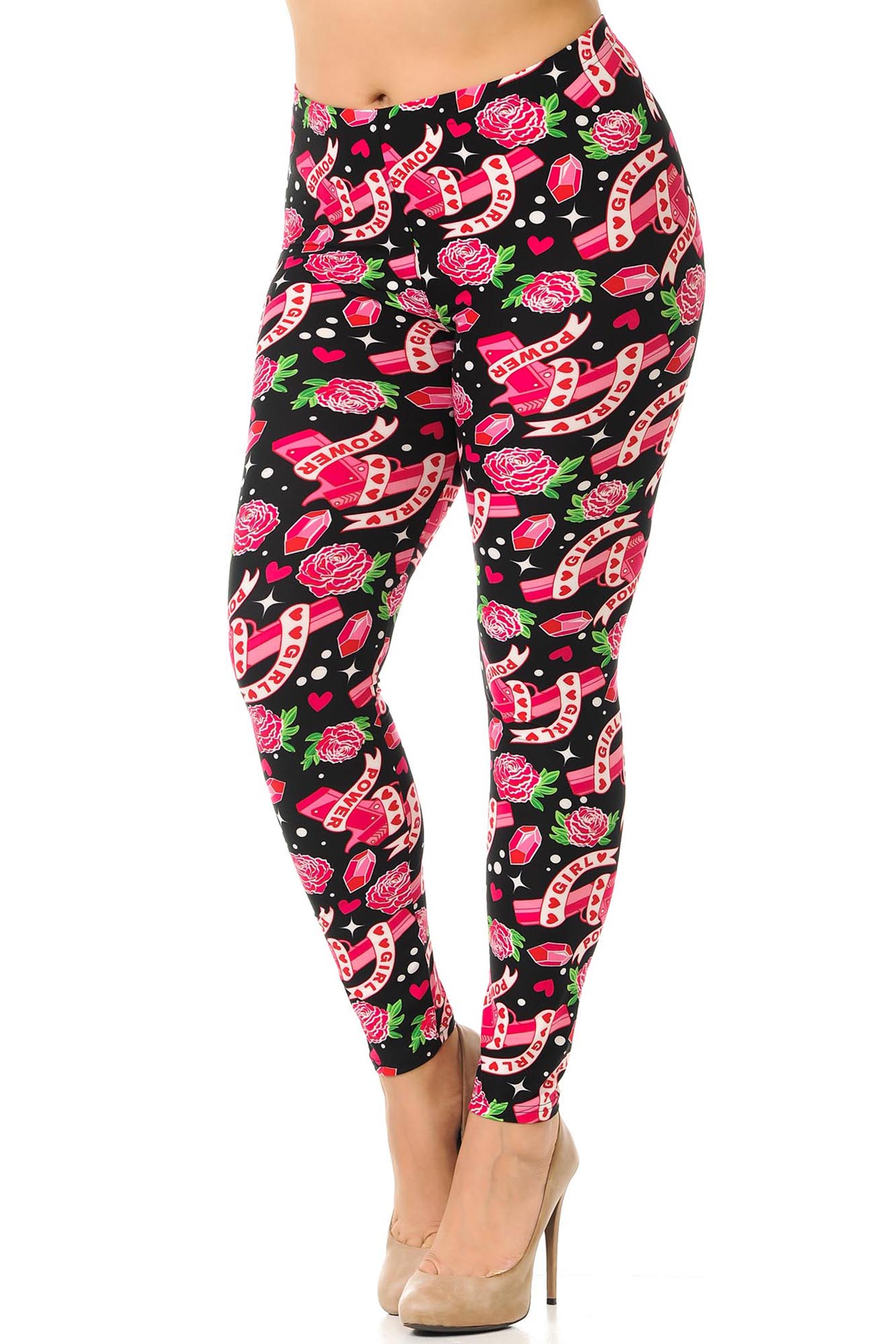 Wholesale Buttery Smooth Girl Power Plus Size Leggings