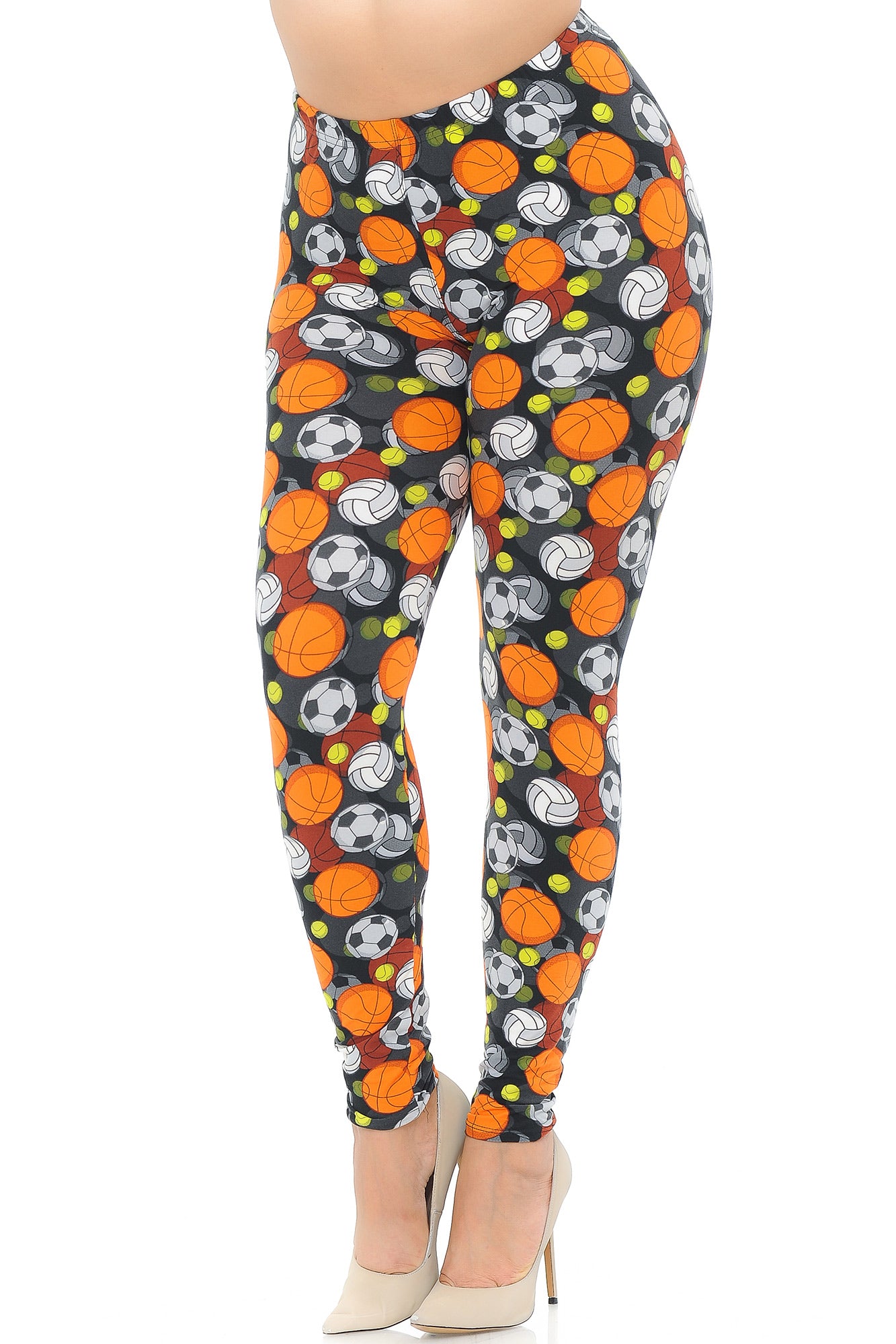 Wholesale Buttery Smooth Sports Ball Plus Size Leggings