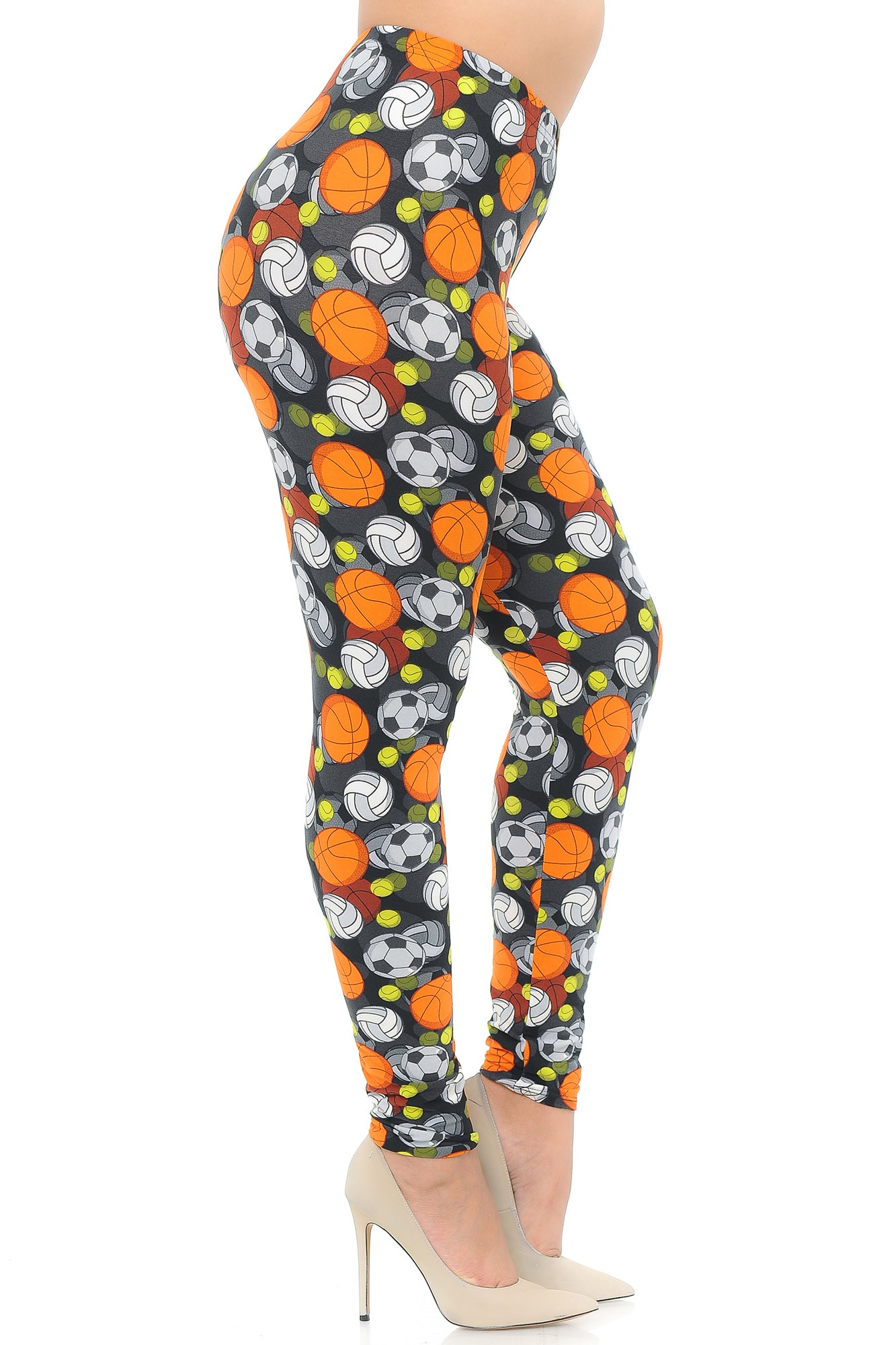 Wholesale Buttery Smooth Sports Ball Plus Size Leggings