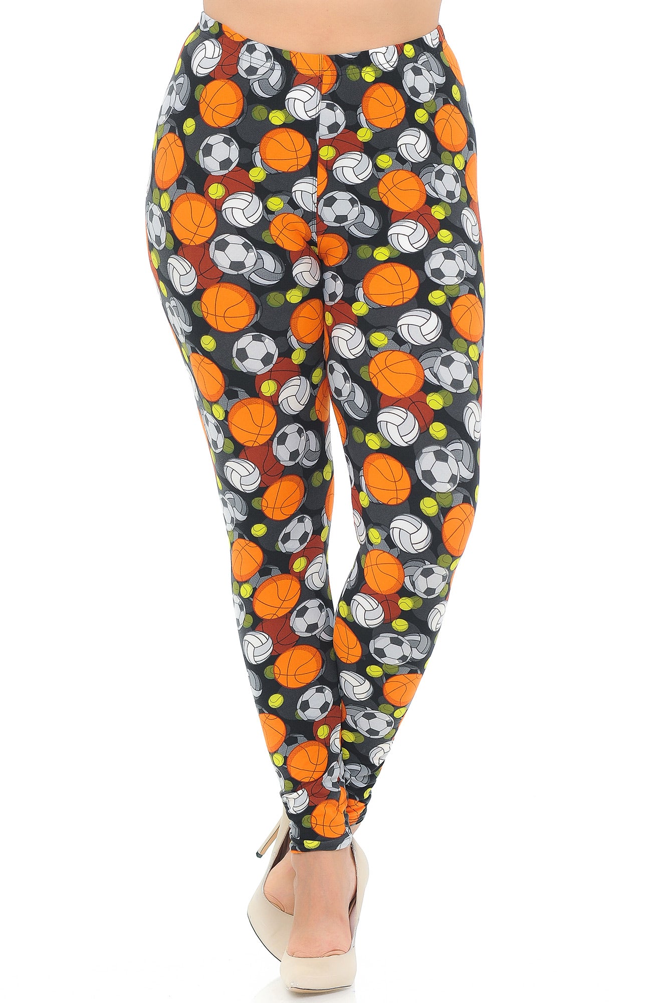 Wholesale Buttery Smooth Sports Ball Plus Size Leggings