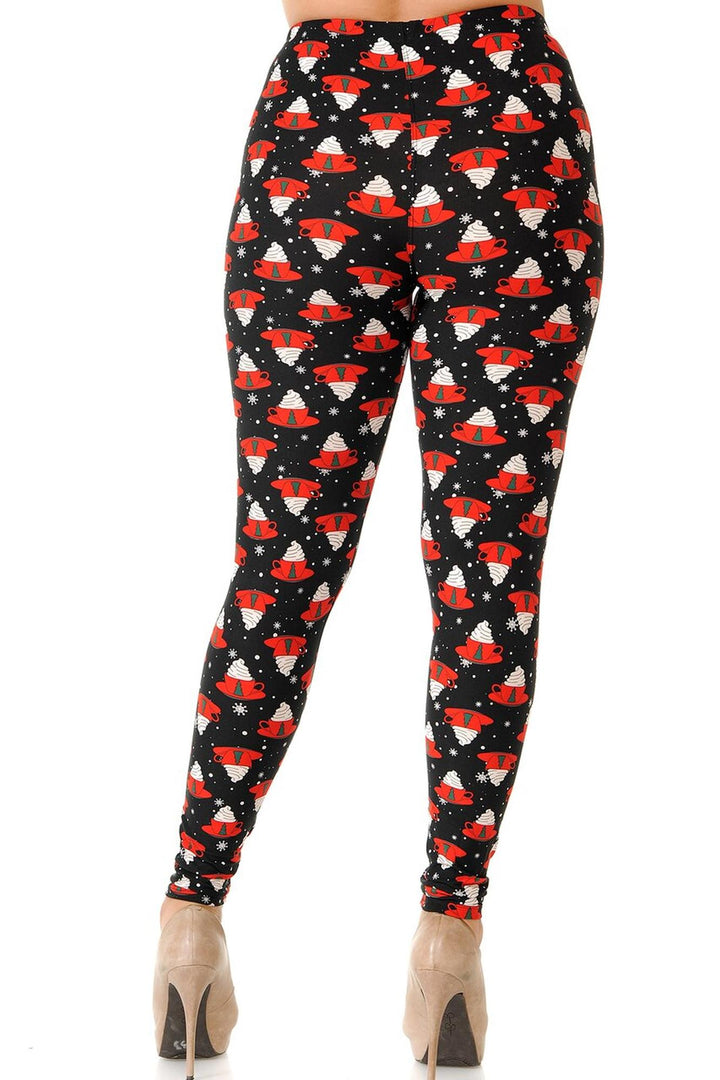 Wholesale Buttery Smooth Mocha Cappuccino Plus Size Christmas Leggings