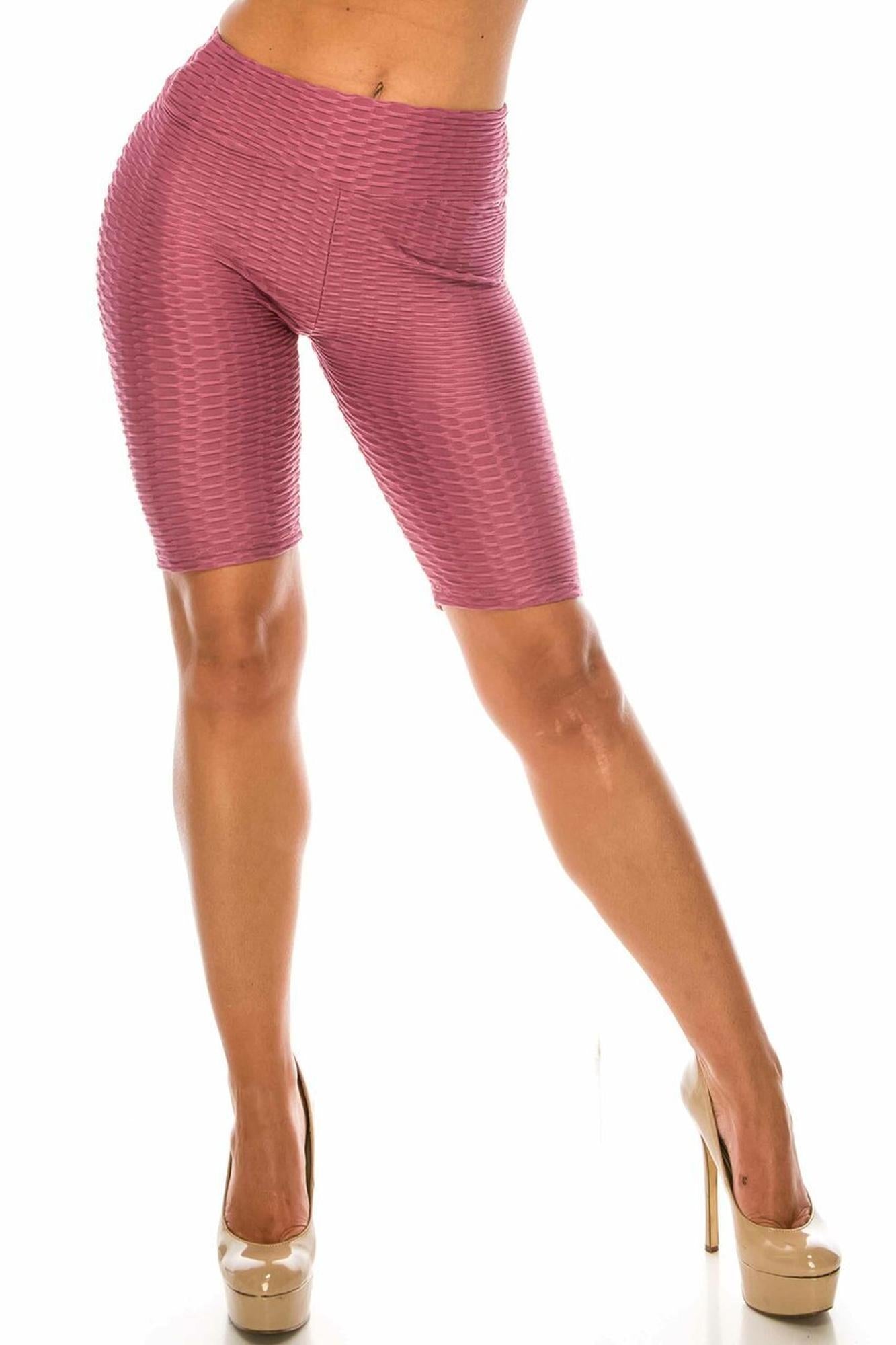 Wholesale Scrunch Butt High Waisted Plus Size Biker Shorts