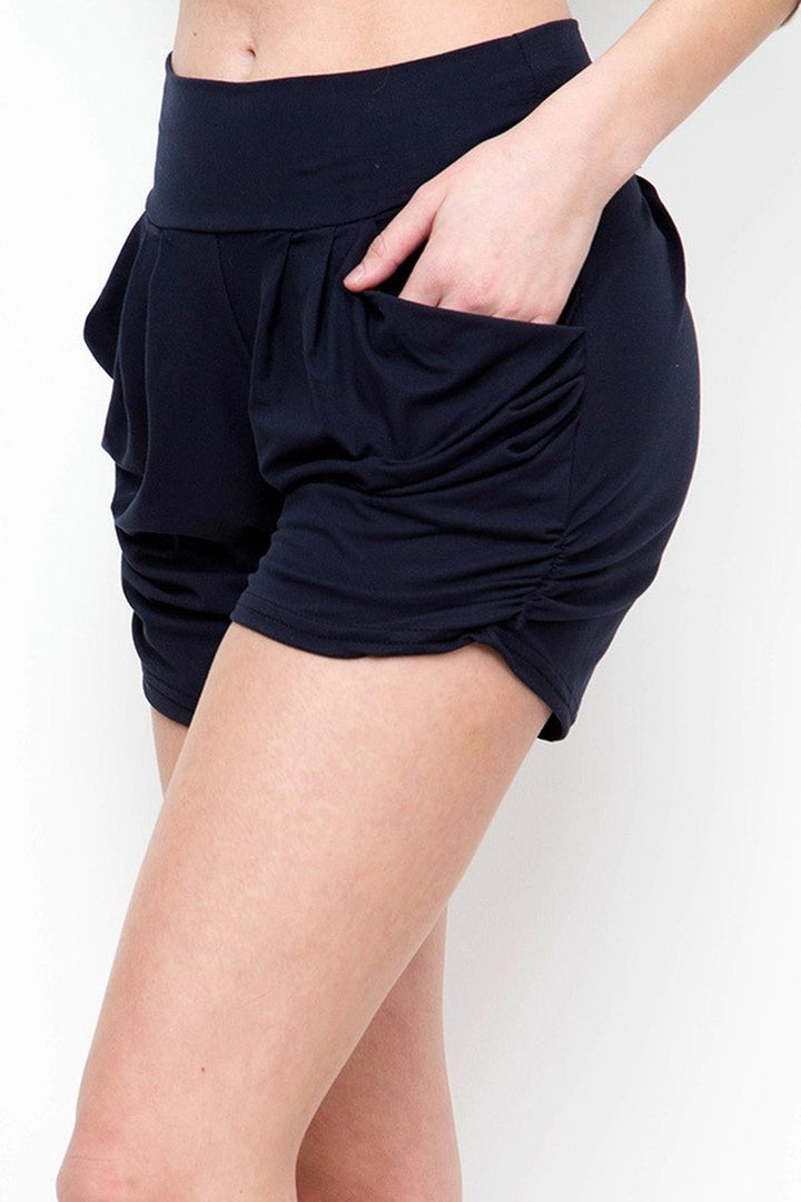 Wholesale Buttery Smooth Solid Basic Plus Size Harem Shorts