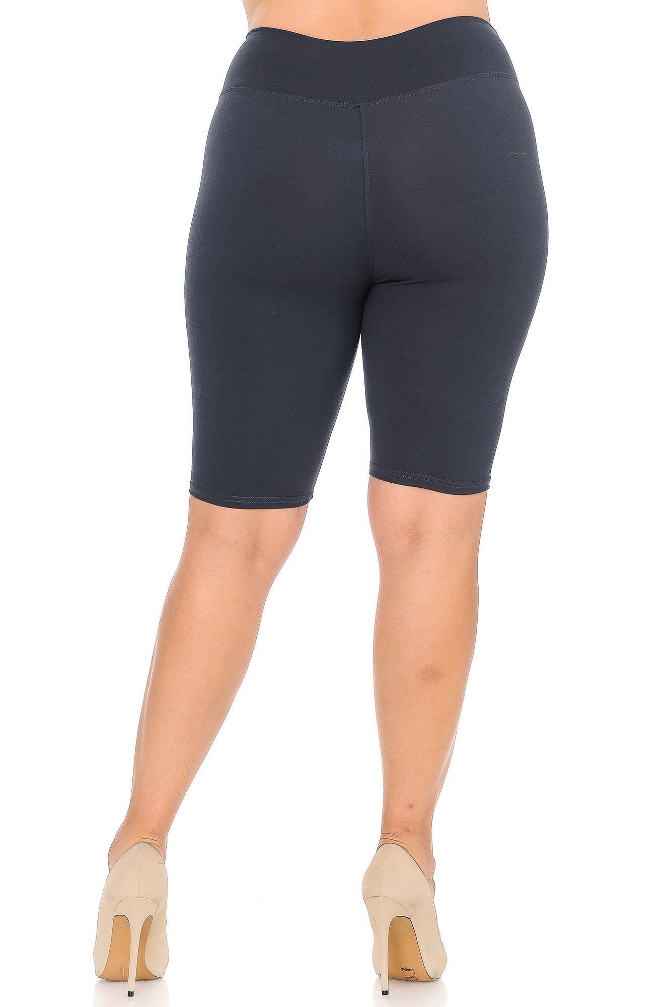 Wholesale Buttery Smooth Basic Solid Plus Size Biker Shorts - 3 Inch