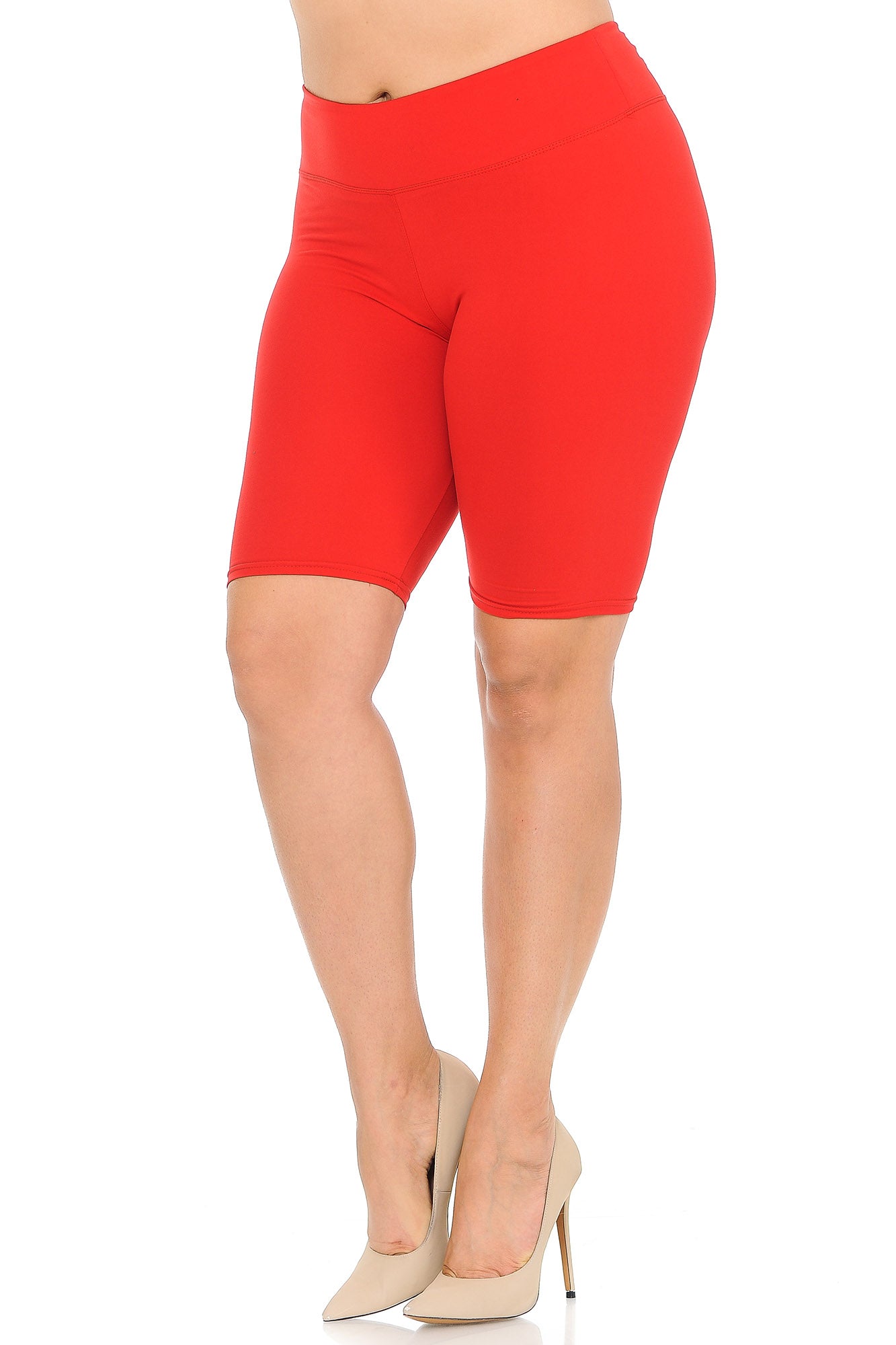 Wholesale Buttery Smooth Basic Solid Plus Size Biker Shorts - 3 Inch