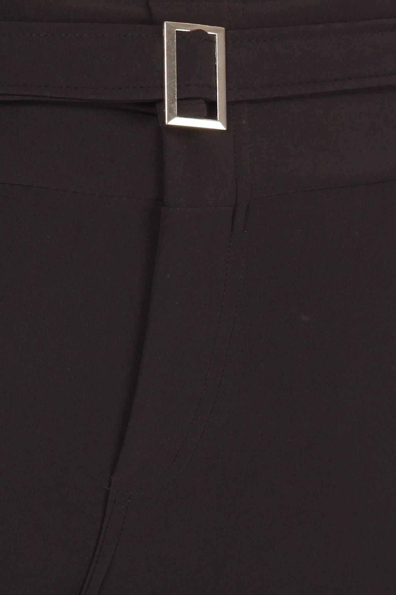Wholesale Black Belted Plus Size Treggings with Pockets