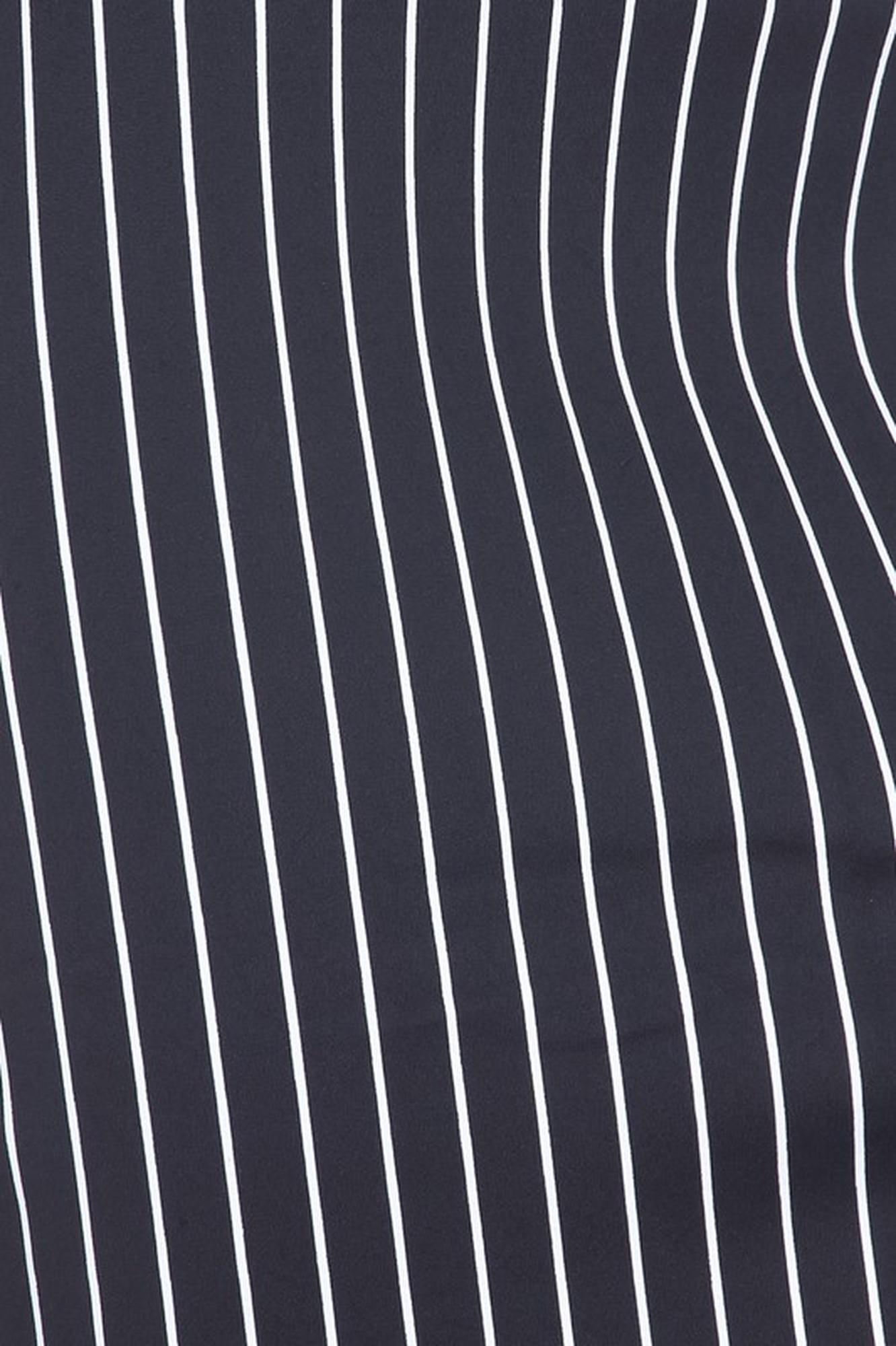 Wholesale Silky Soft Scuba Black and White Pinstripe Plus Size Pencil Skirt with Front Slit