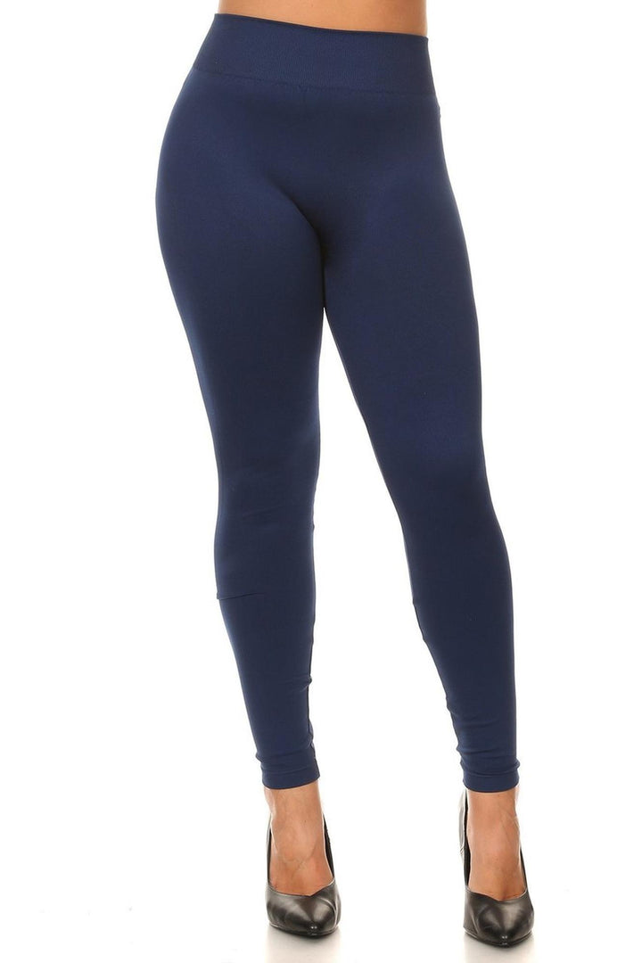 Wholesale Thick Solid Basic Plus Size Leggings