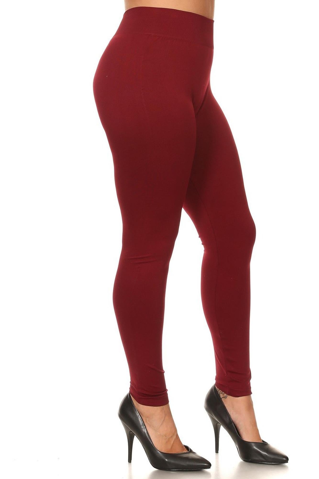 Wholesale Thick Solid Basic Plus Size Leggings