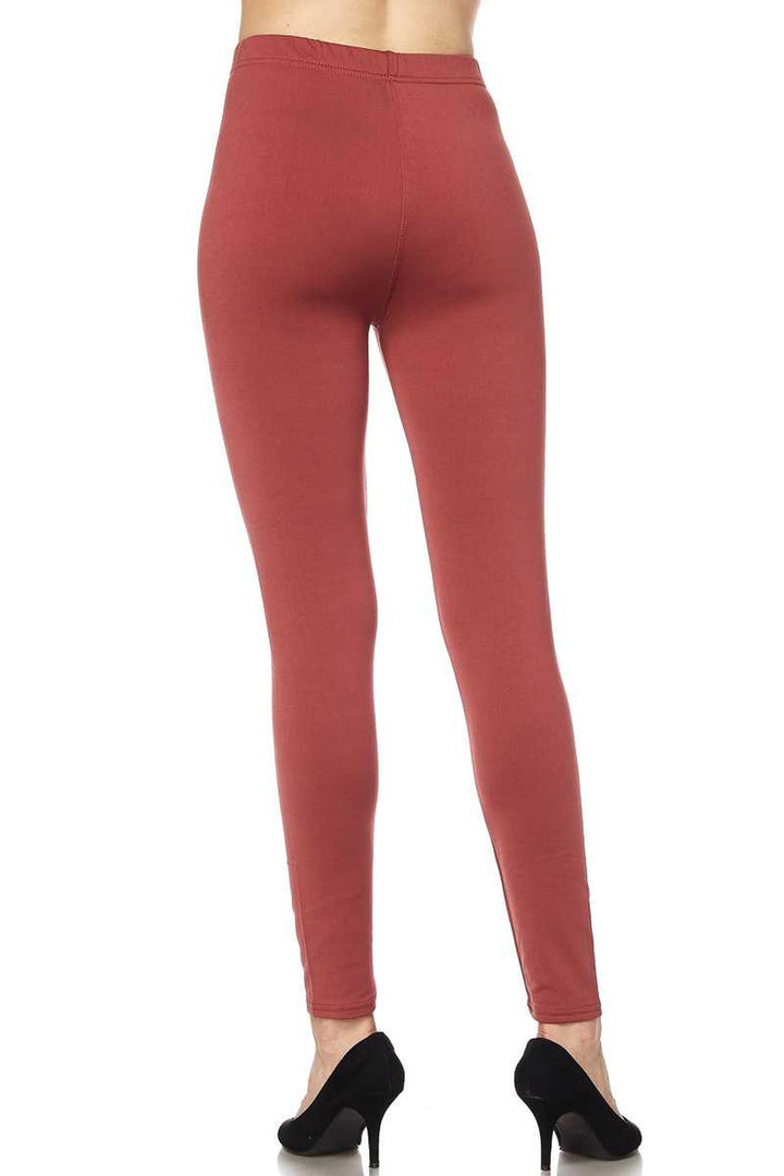 Wholesale Fleece Lined Solid Plus Size Leggings