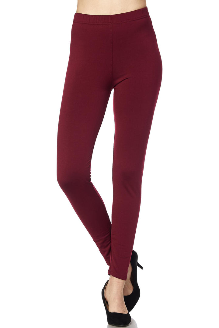 Wholesale Fleece Lined Solid Plus Size Leggings