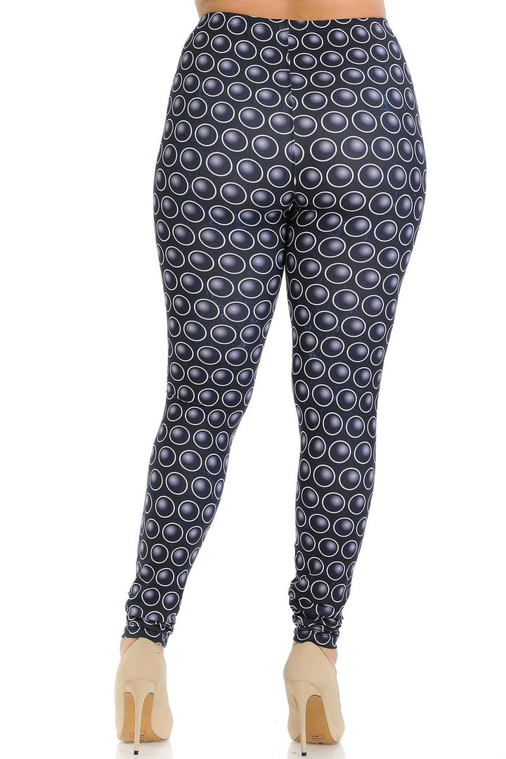 Wholesale Creamy Soft 3D Polka Dot Plus Size Leggings
