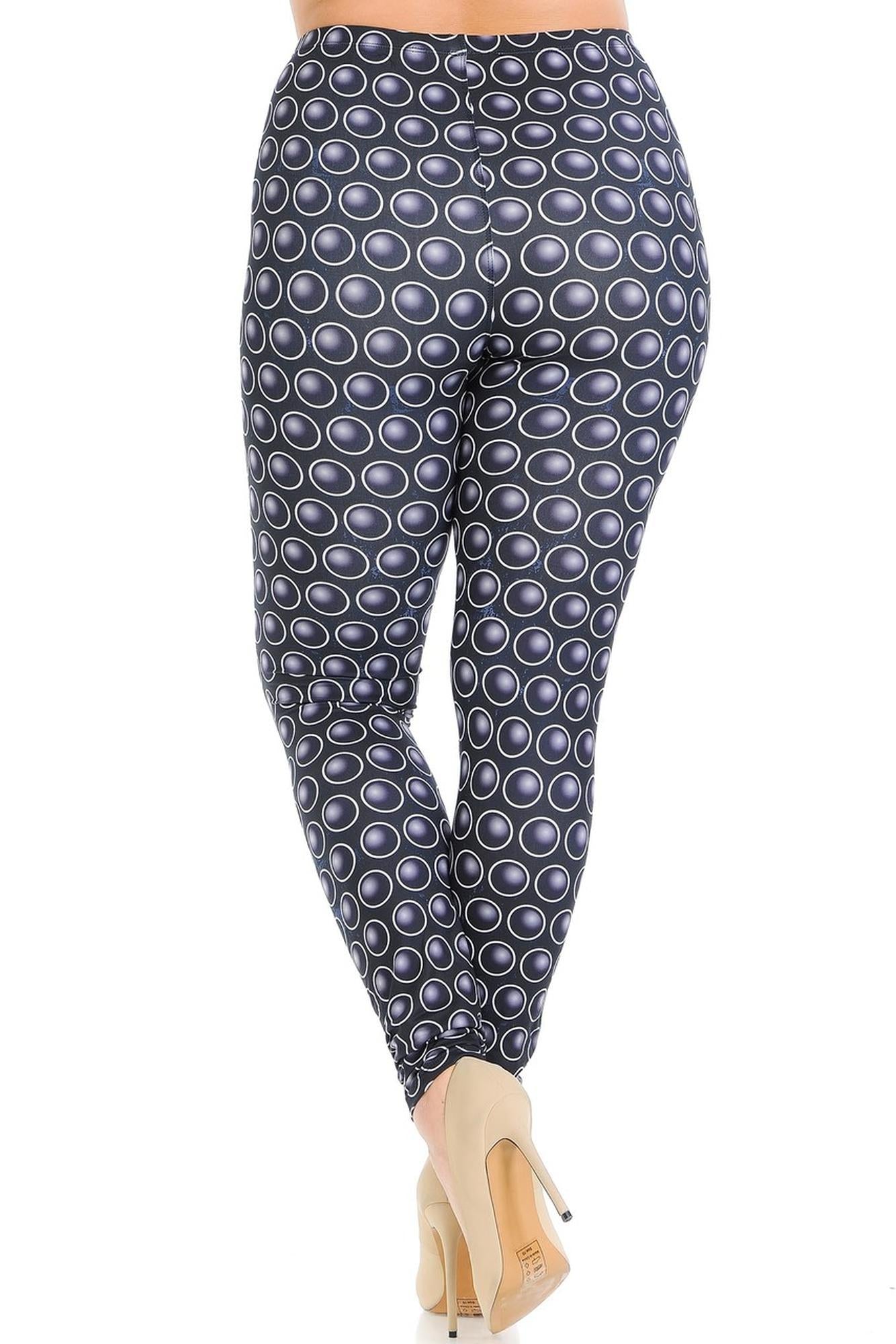 Wholesale Creamy Soft 3D Polka Dot Plus Size Leggings