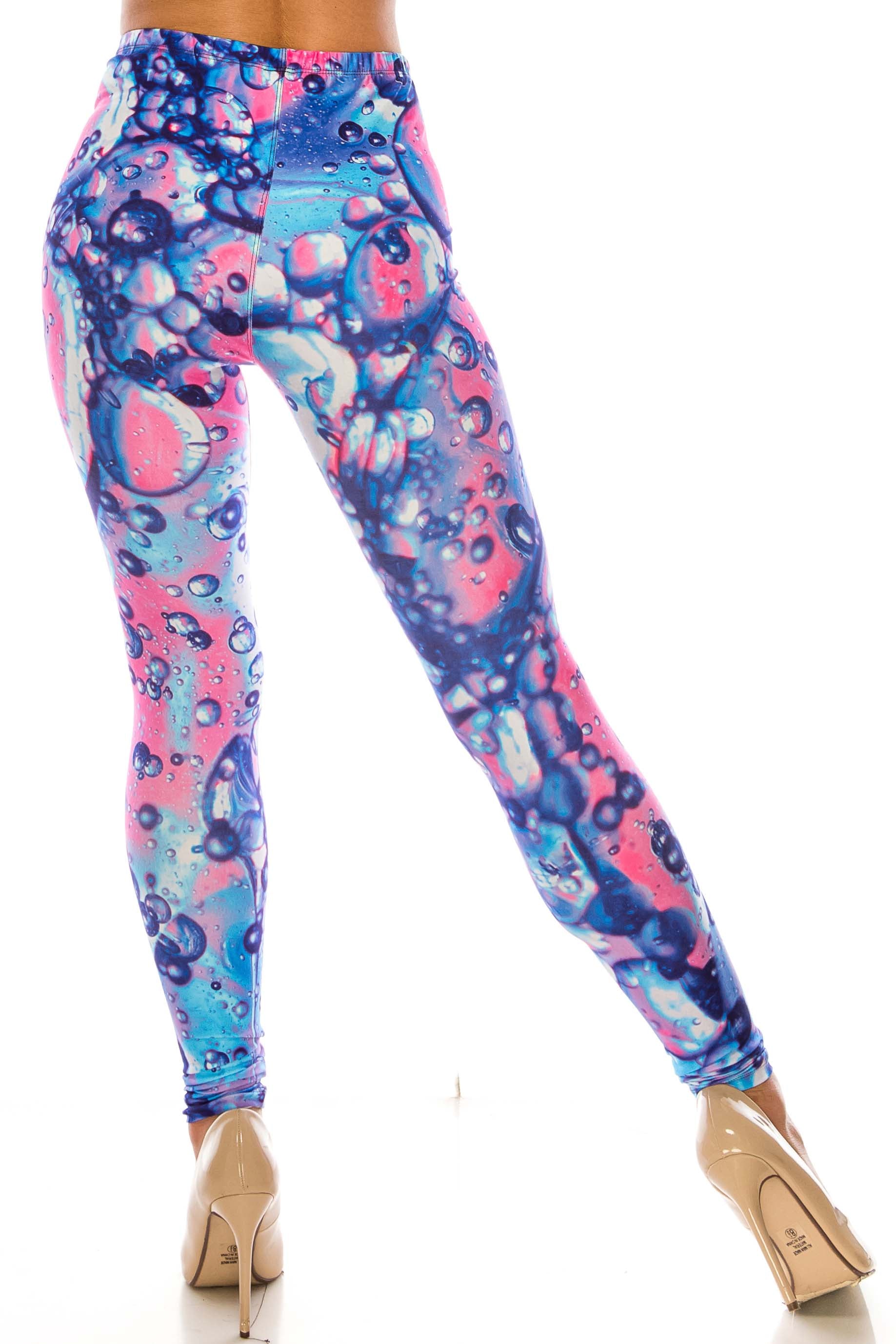 Wholesale Creamy Soft Brilliant Bubbles Plus Size Leggings - USA Fashion