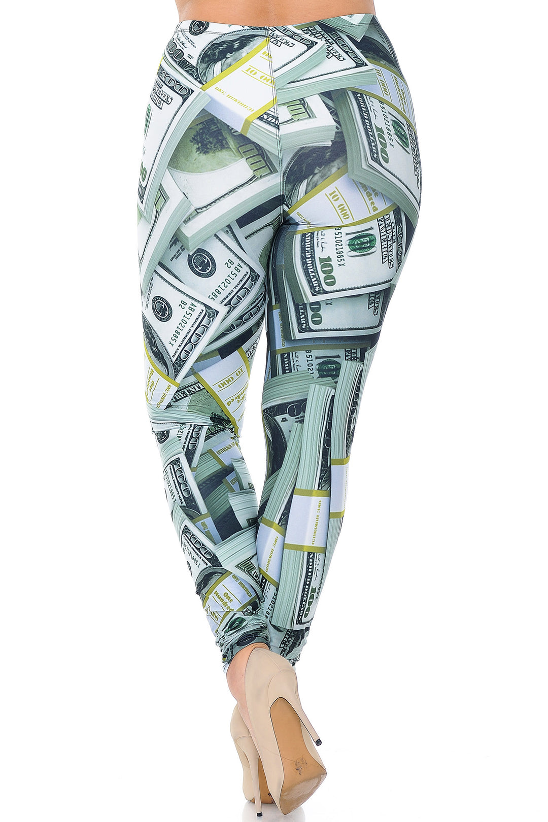 Wholesale Creamy Soft Cash Money Plus Size Leggings - USA Fashion
