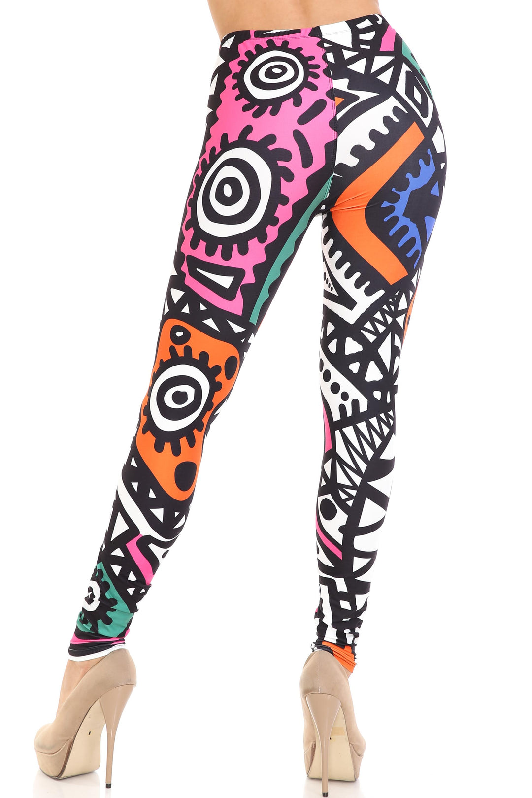 Wholesale Creamy Soft Color Tribe Plus Size Leggings - By USA Fashion