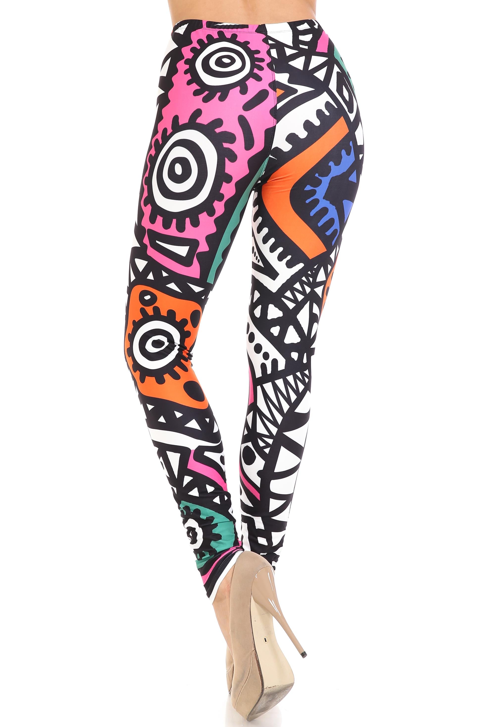Wholesale Creamy Soft Color Tribe Plus Size Leggings - By USA Fashion