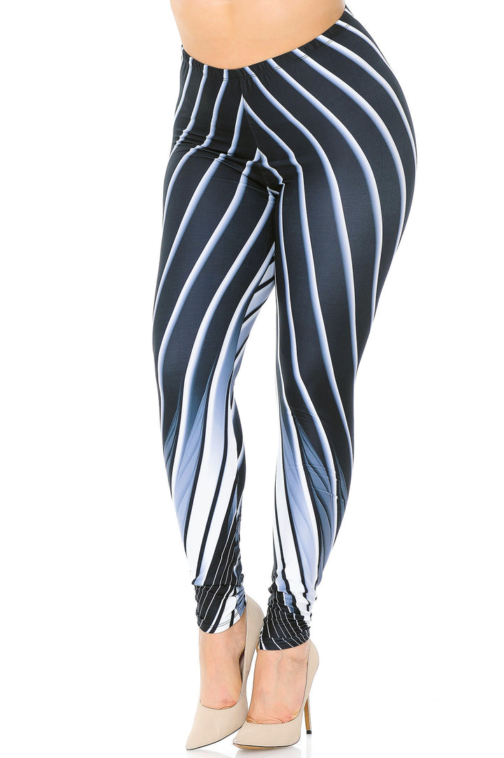 Wholesale Creamy Soft Contour Body Lines Plus Size Leggings - USA Fashion