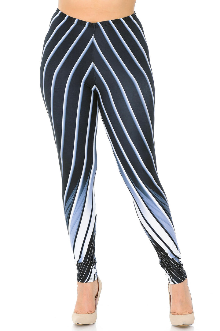 Wholesale Creamy Soft Contour Body Lines Plus Size Leggings - USA Fashion