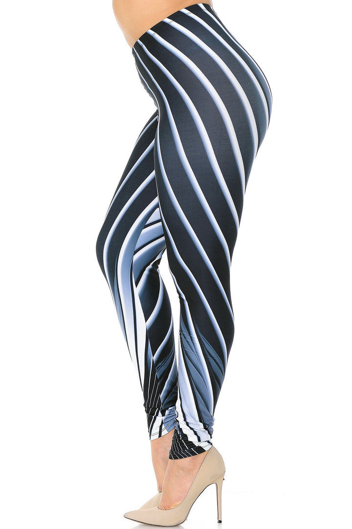 Wholesale Creamy Soft Contour Body Lines Plus Size Leggings - USA Fashion