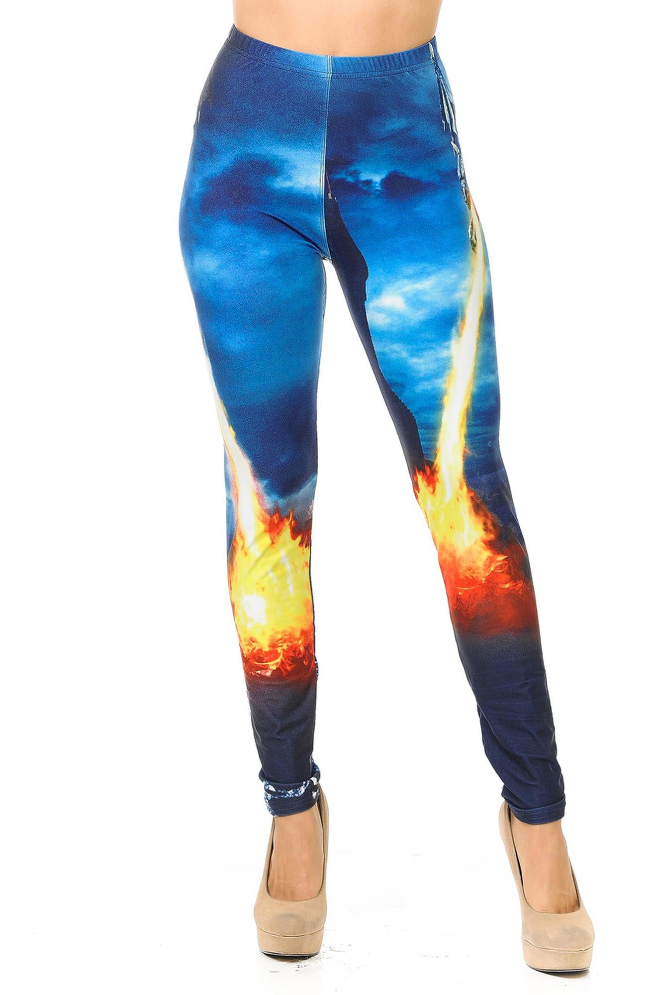 Wholesale Creamy Soft Dragon Rage Plus Size Leggings