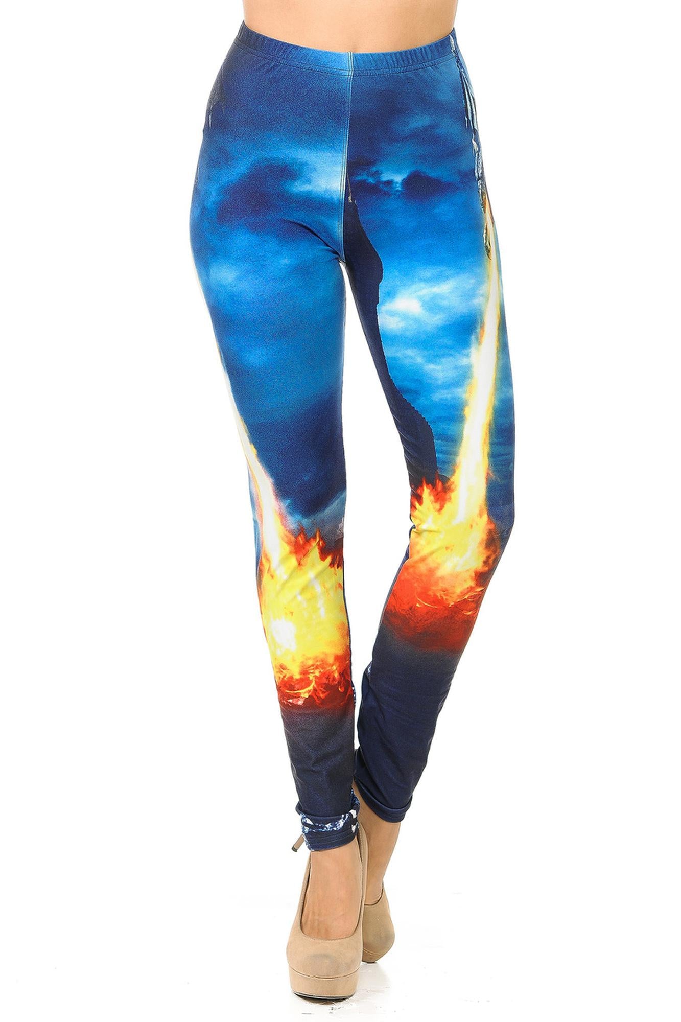 Wholesale Creamy Soft Dragon Rage Plus Size Leggings